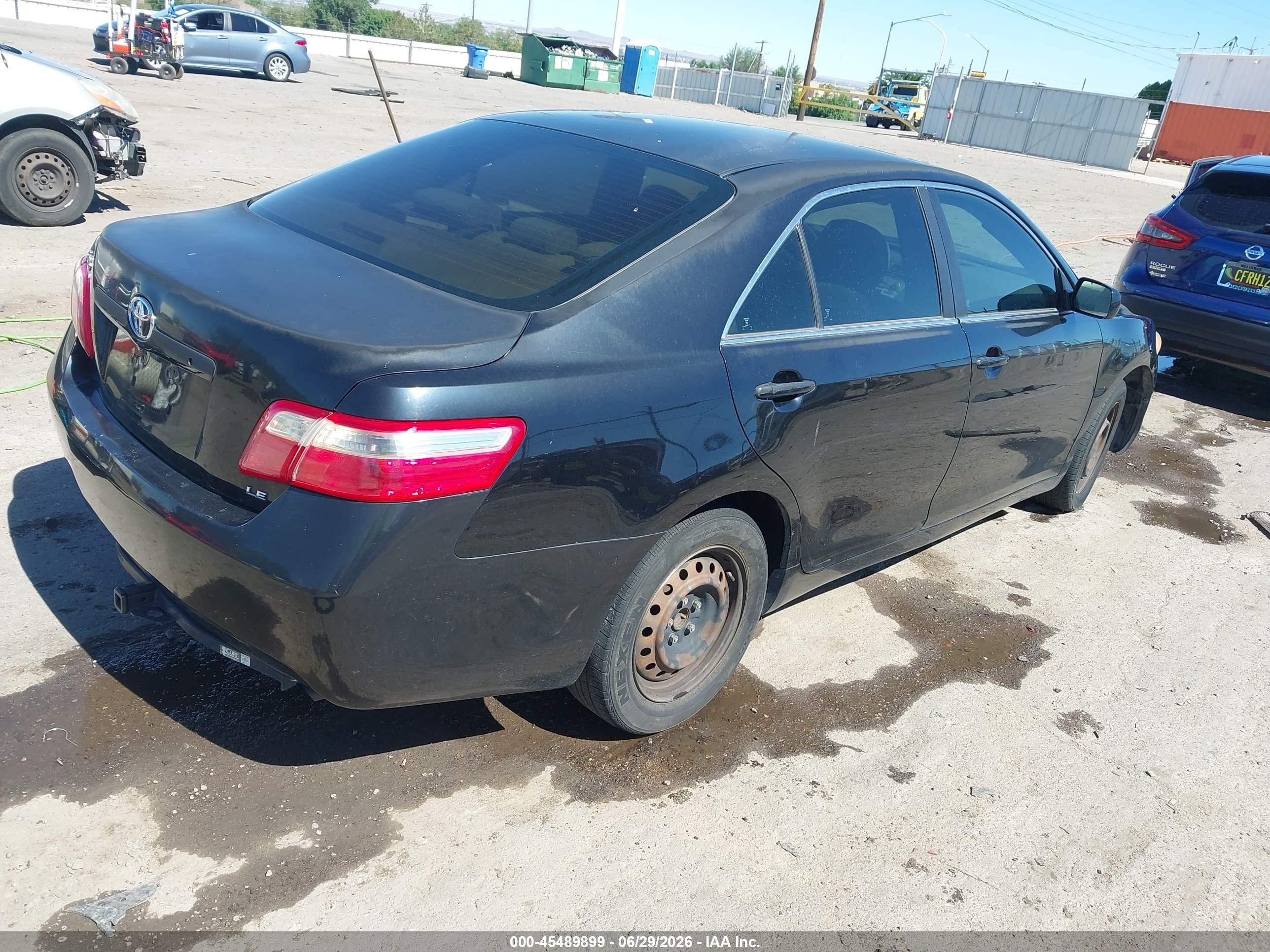 2007 Toyota Camry Le Черный vin: 4T1BE46KX7U004405
