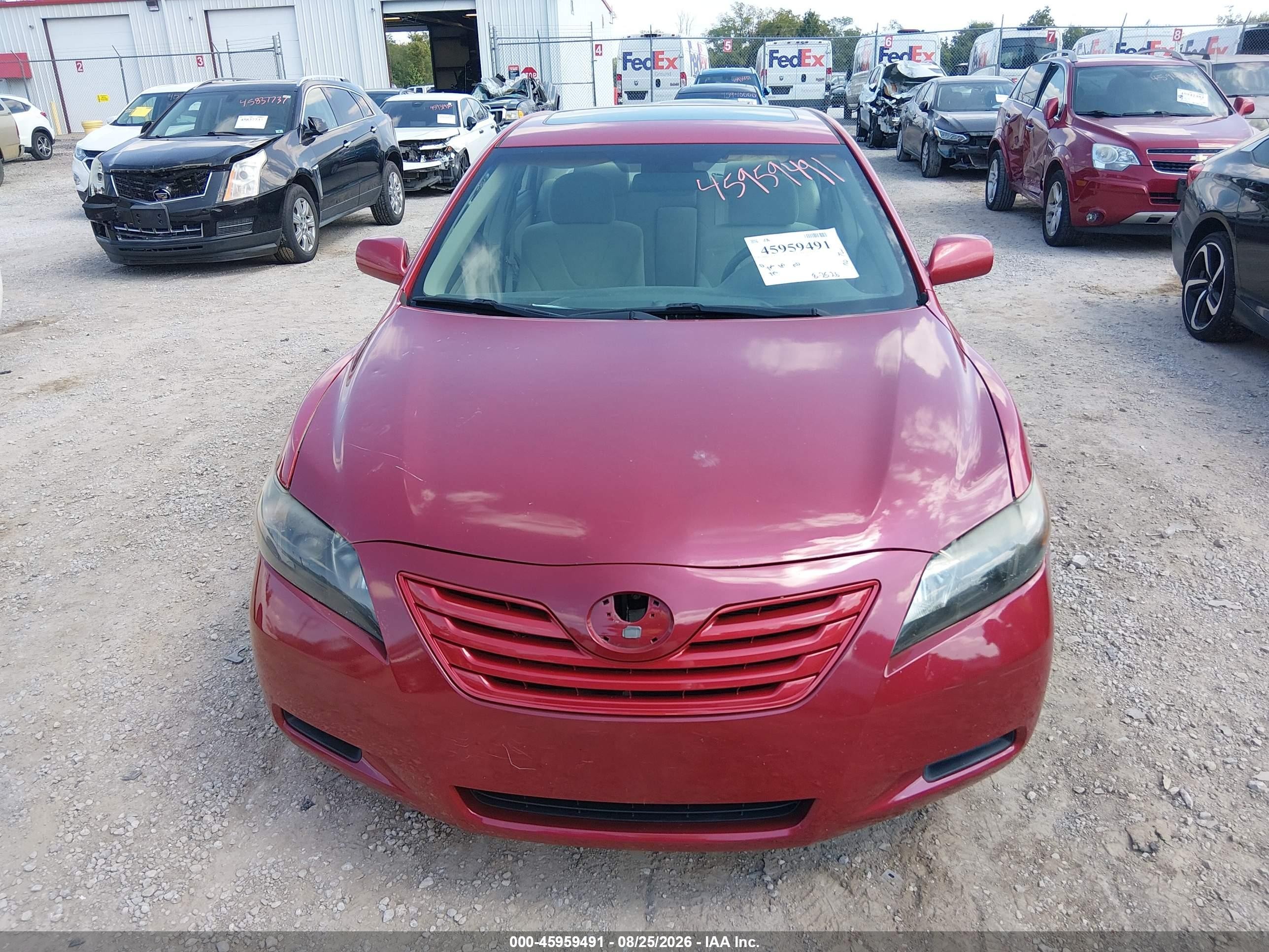 2007 Toyota Camry Le Красный vin: 4T1BE46KX7U011046