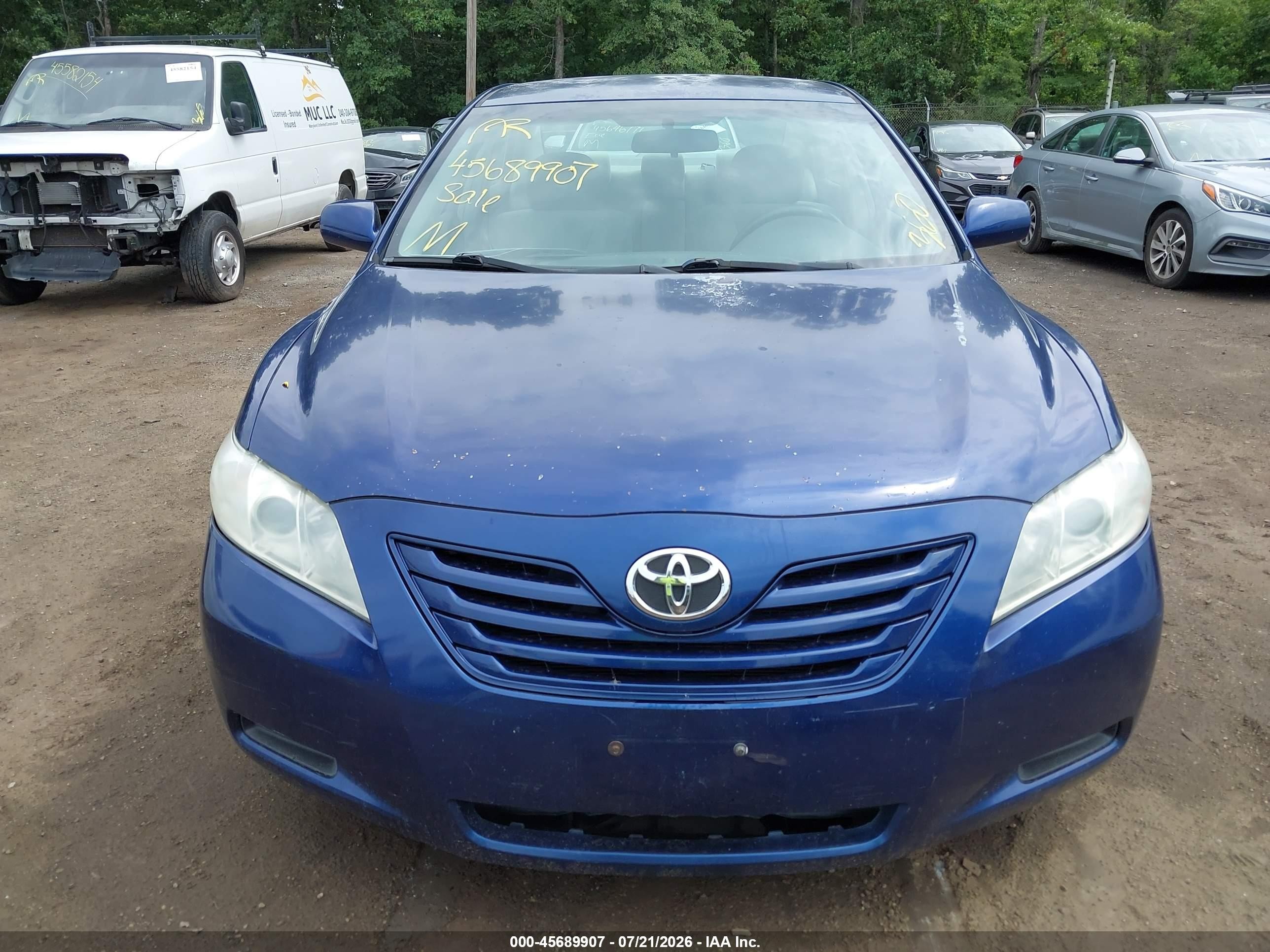 2007 Toyota Camry Le Blue vin: 4T1BE46KX7U017669