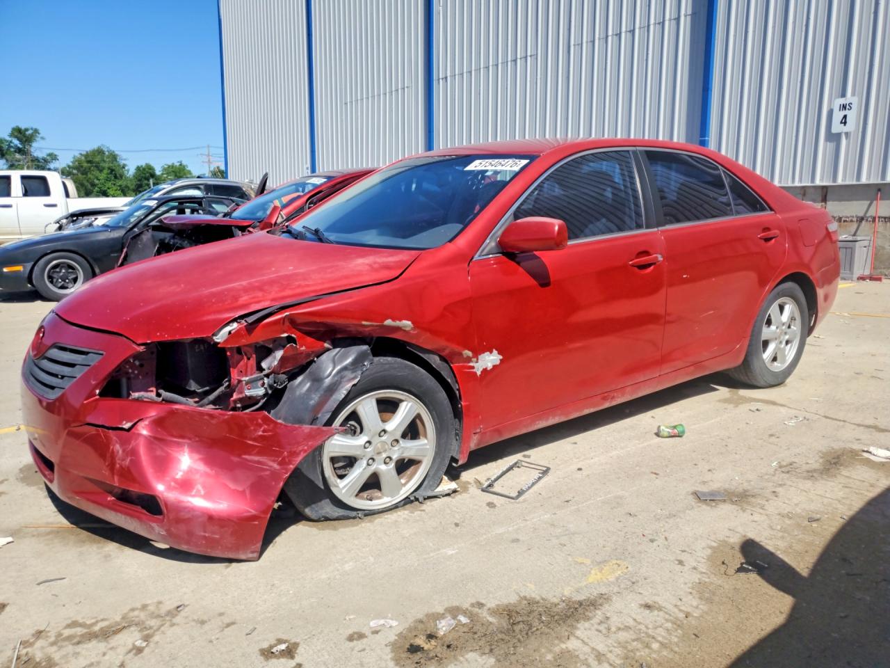 2007 Toyota Camry Le Red vin: 4T1BE46KX7U083140