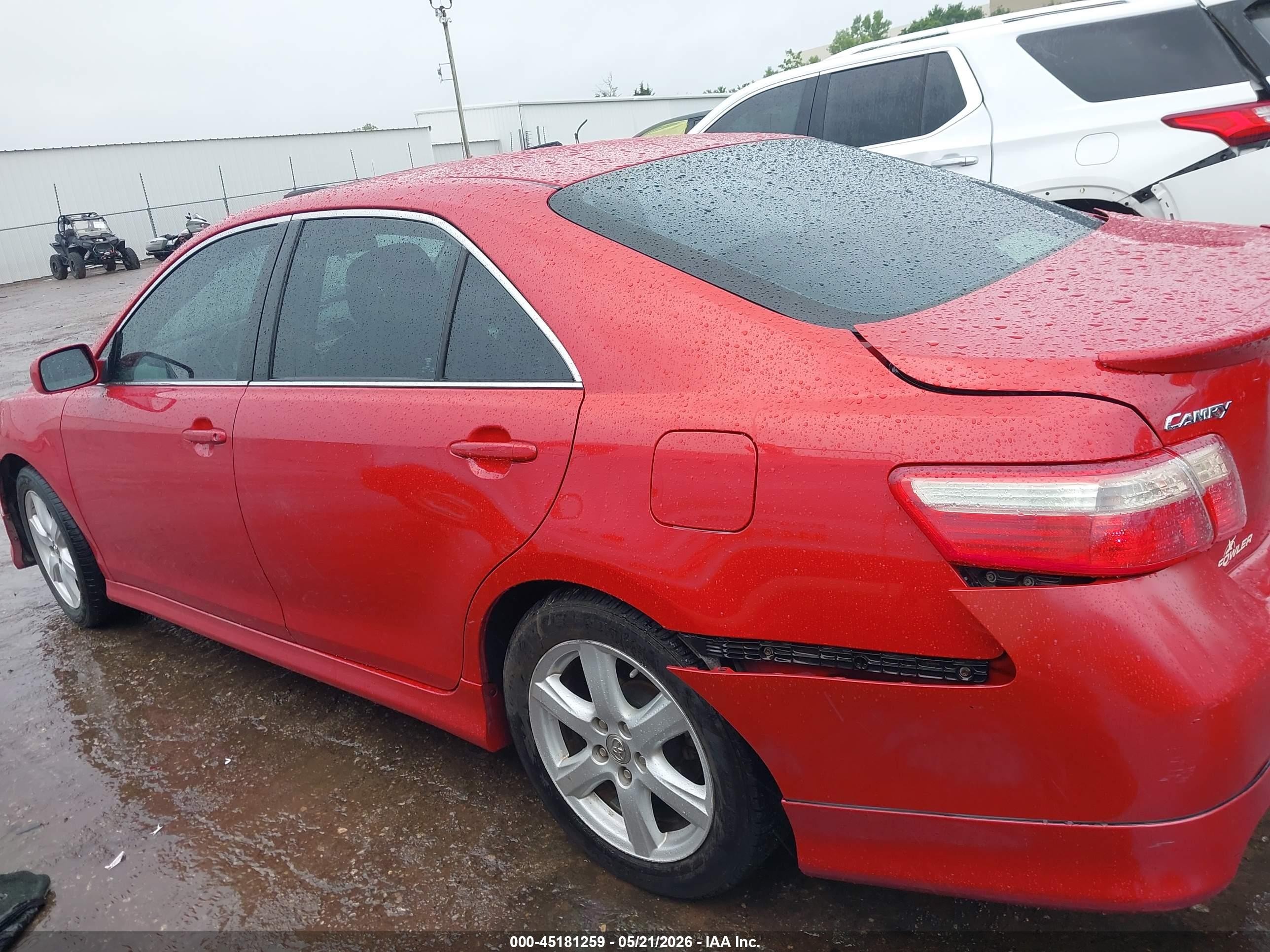 2007 Toyota Camry Se Red vin: 4T1BE46KX7U095563