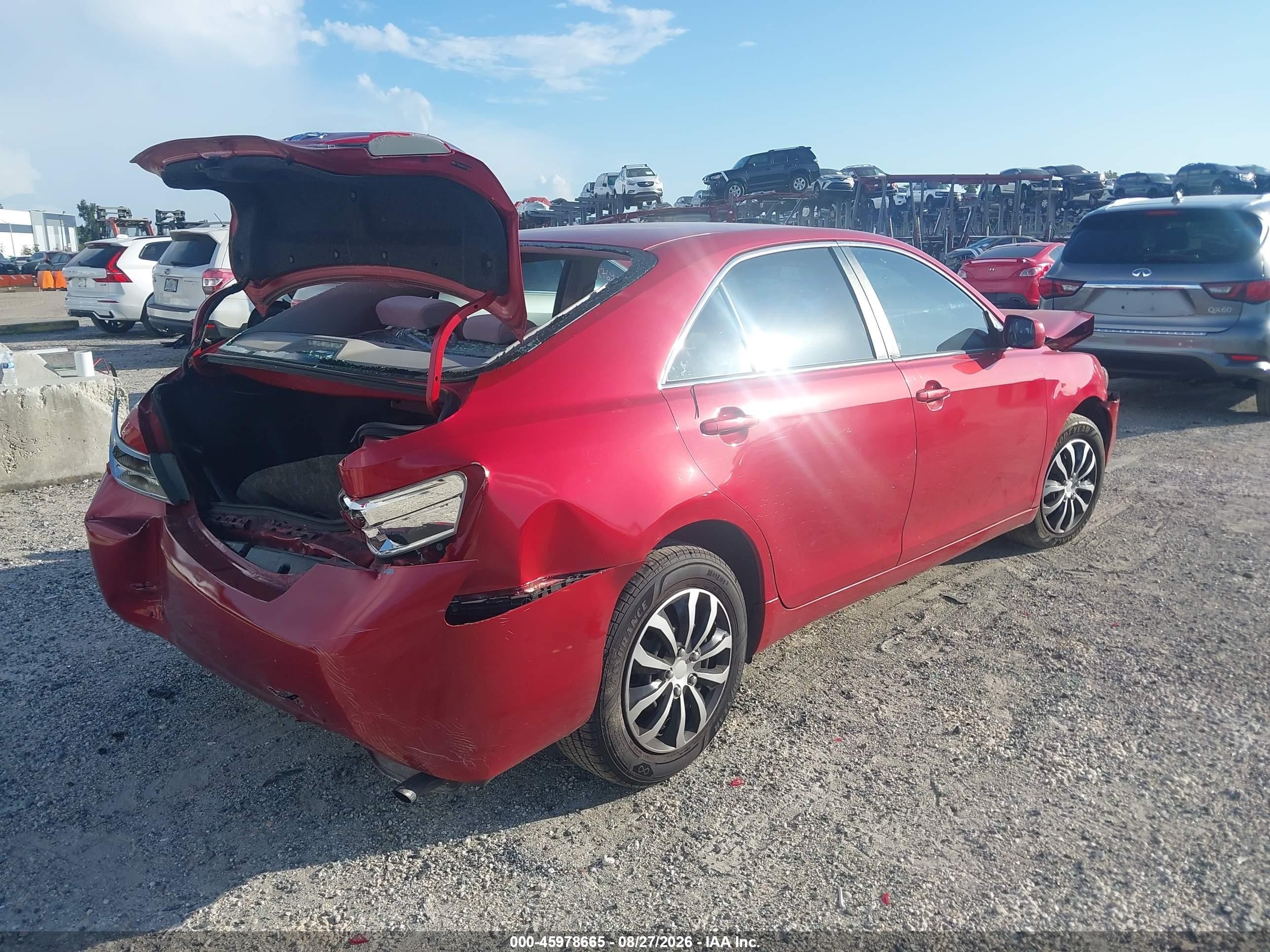 2007 Toyota Camry Le Red vin: 4T1BE46KX7U121269