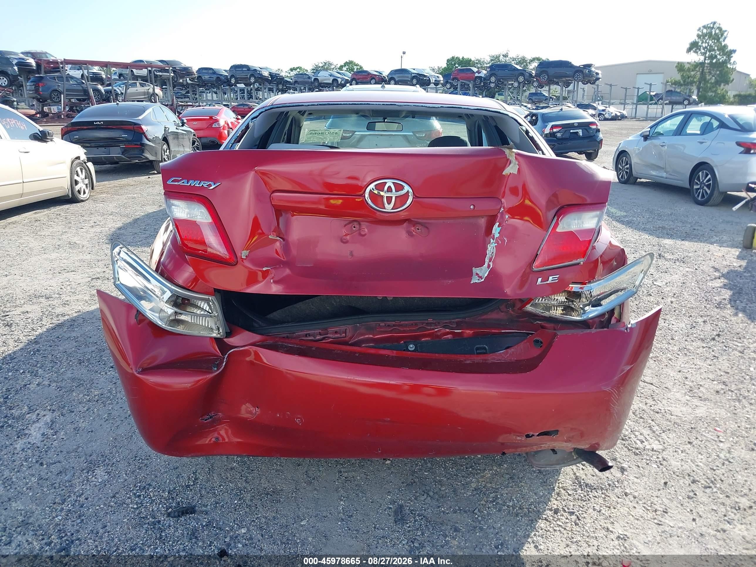 2007 Toyota Camry Le Red vin: 4T1BE46KX7U121269