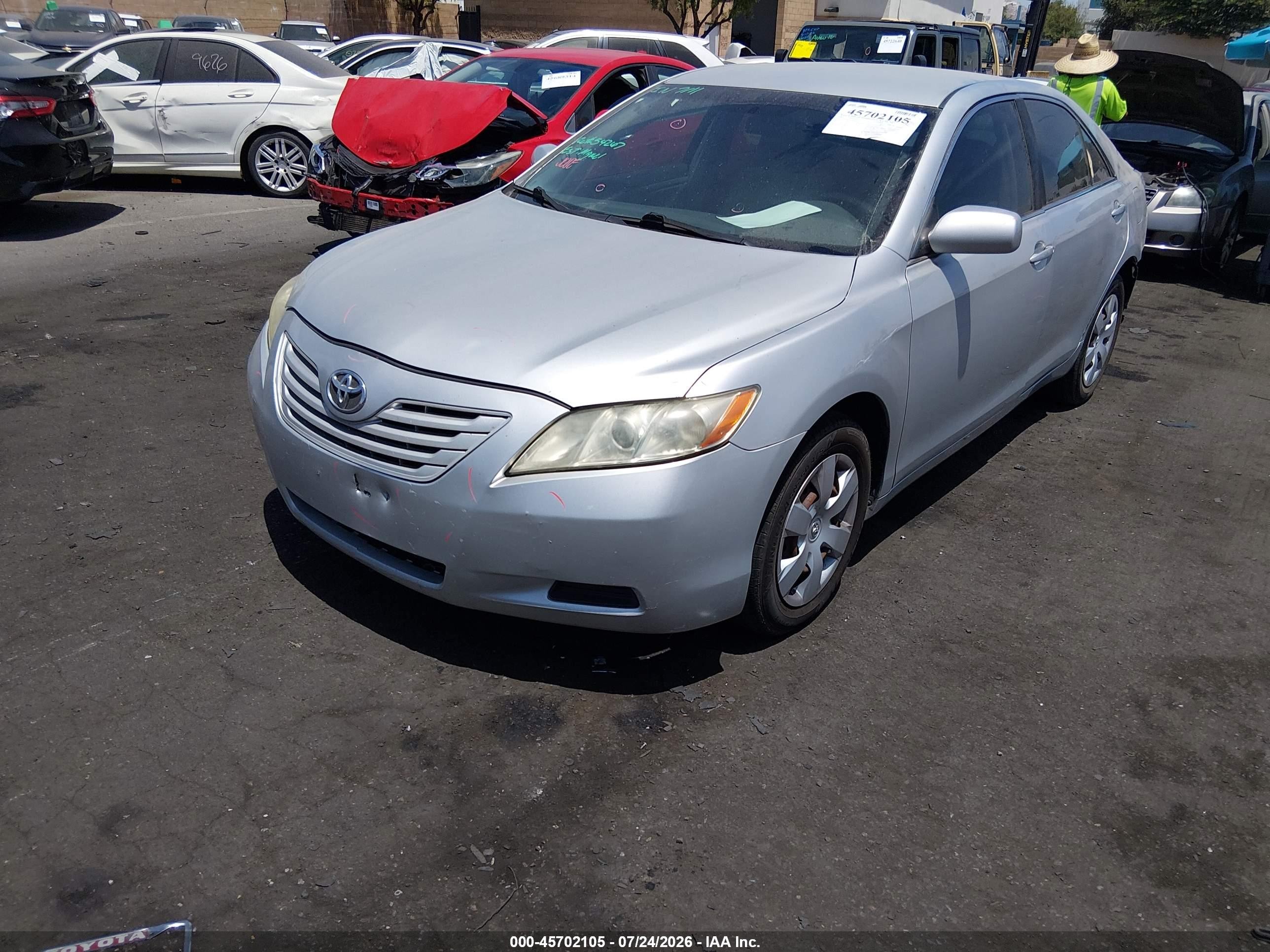 2007 Toyota Camry Le Silver vin: 4T1BE46KX7U127492