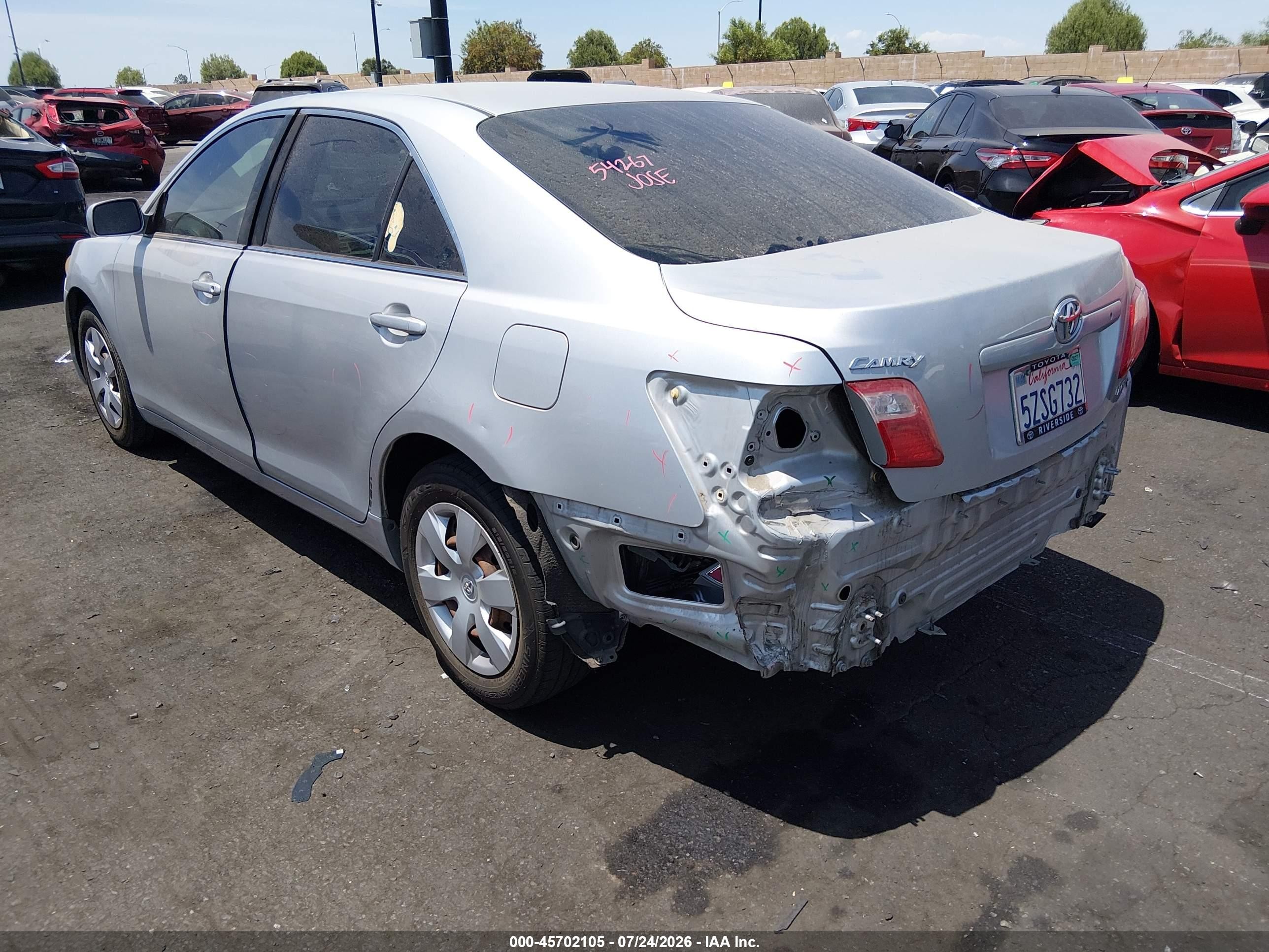2007 Toyota Camry Le Silver vin: 4T1BE46KX7U127492
