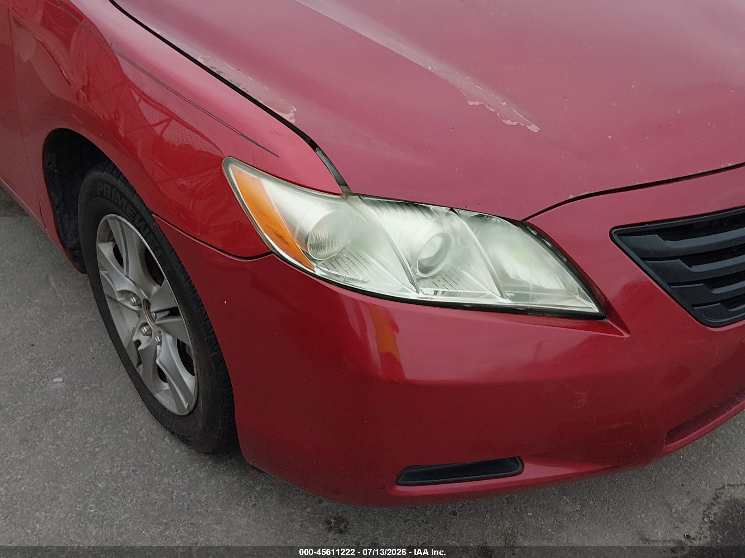 2007 Toyota Camry Le Красный vin: 4T1BE46KX7U131767