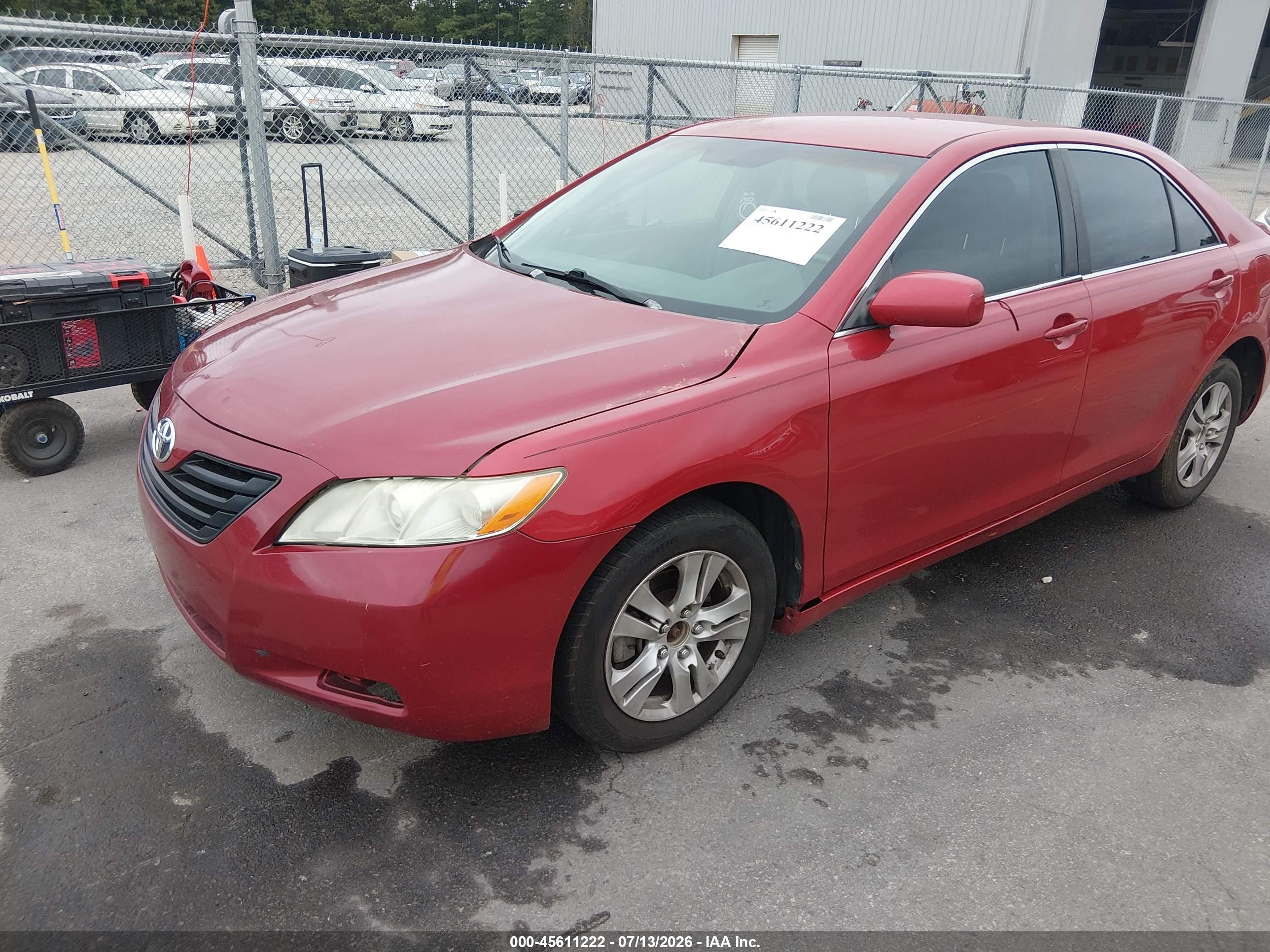 2007 Toyota Camry Le Красный vin: 4T1BE46KX7U131767