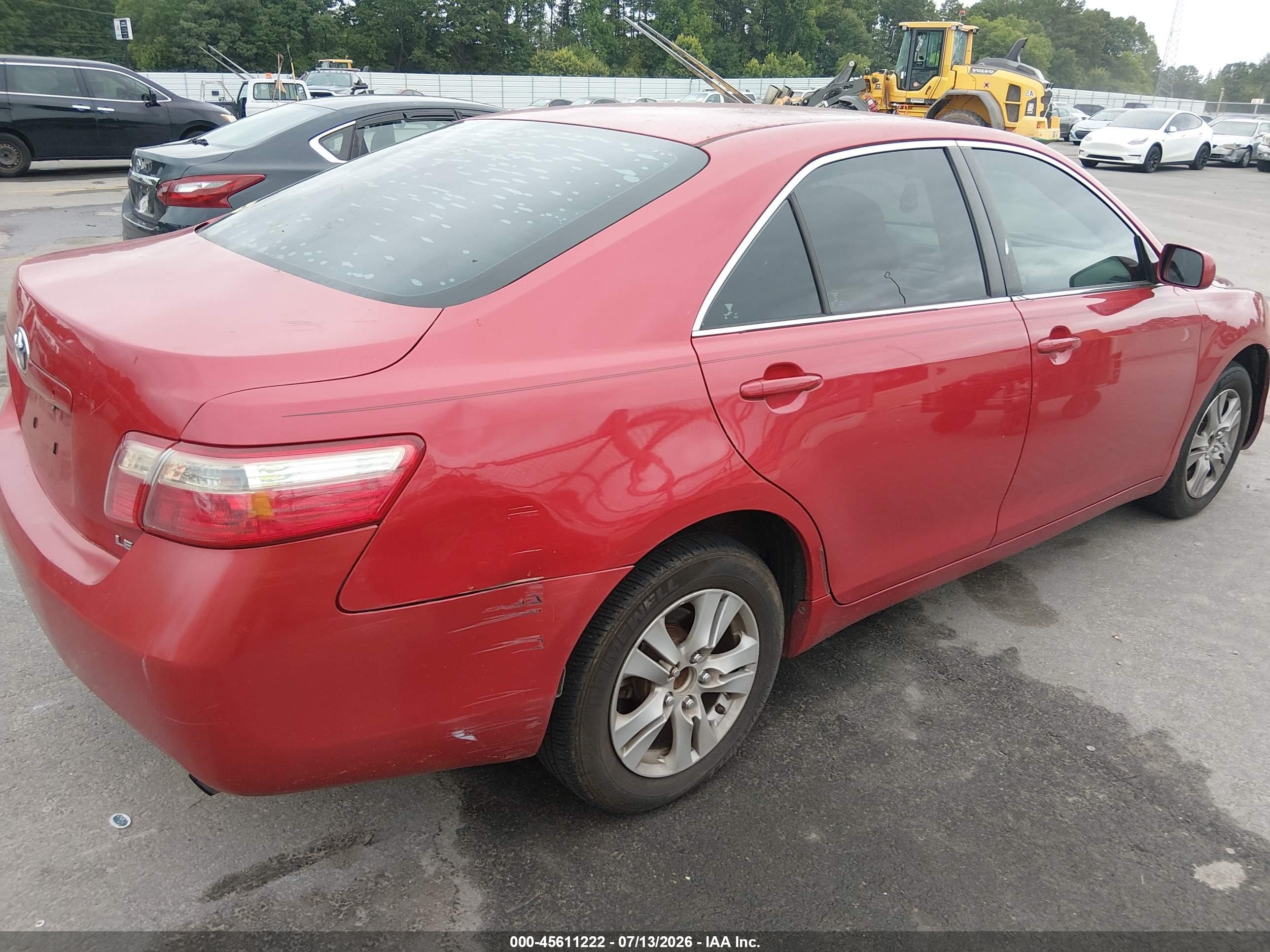 2007 Toyota Camry Le Красный vin: 4T1BE46KX7U131767