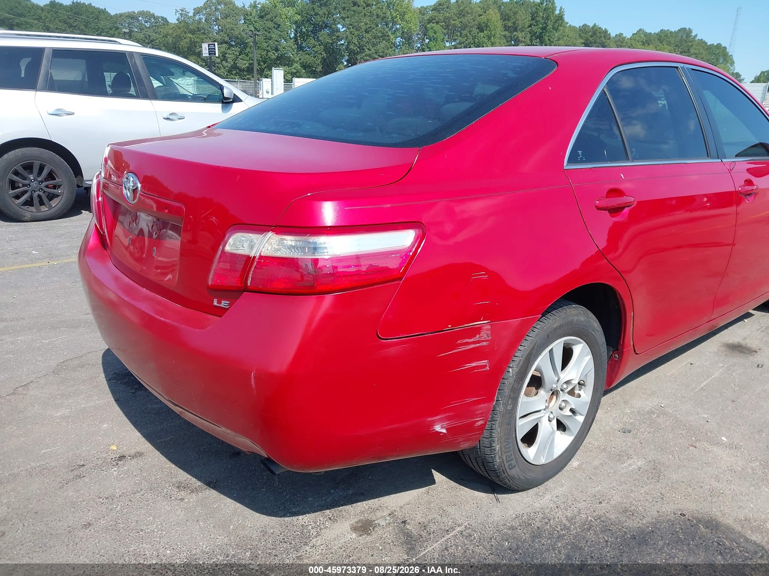 2007 Toyota Camry Le Red vin: 4T1BE46KX7U131767