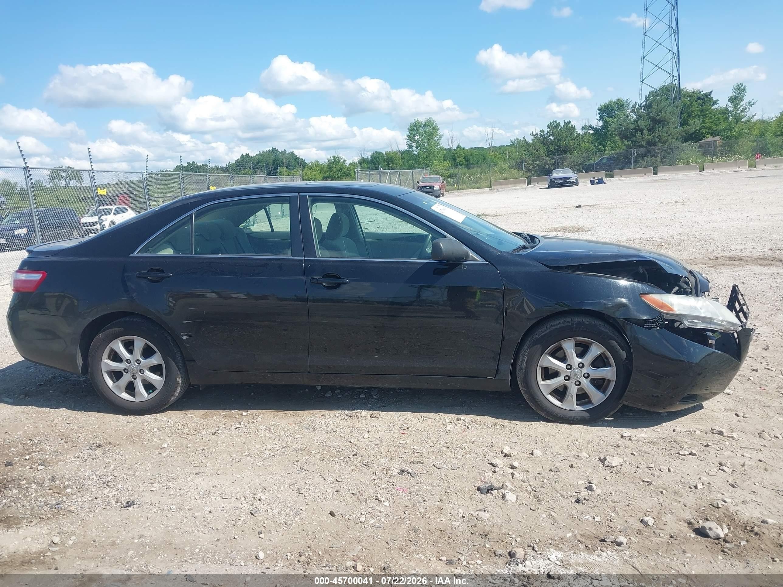 2007 Toyota Camry Le Black vin: 4T1BE46KX7U148990