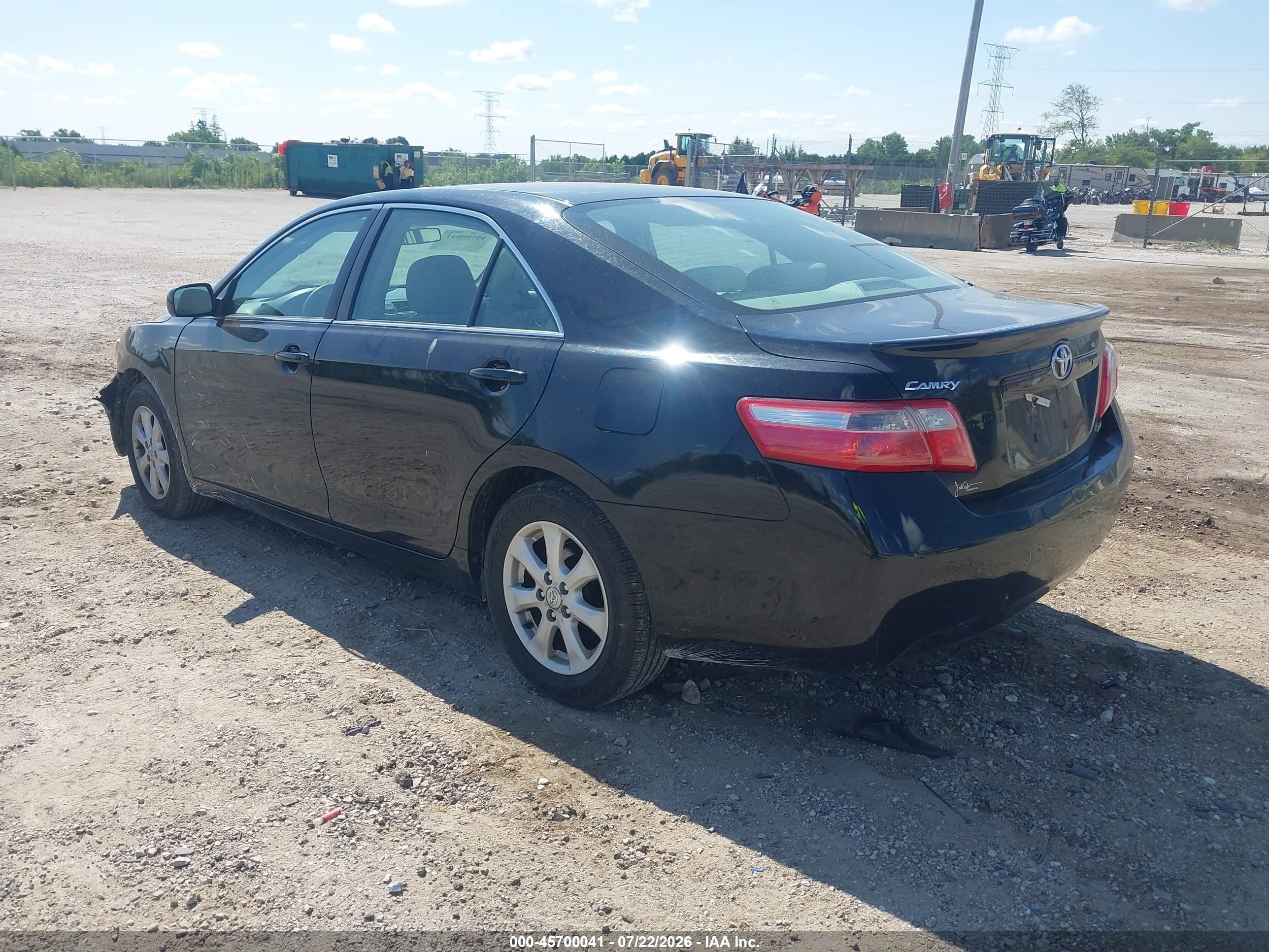 2007 Toyota Camry Le Black vin: 4T1BE46KX7U148990
