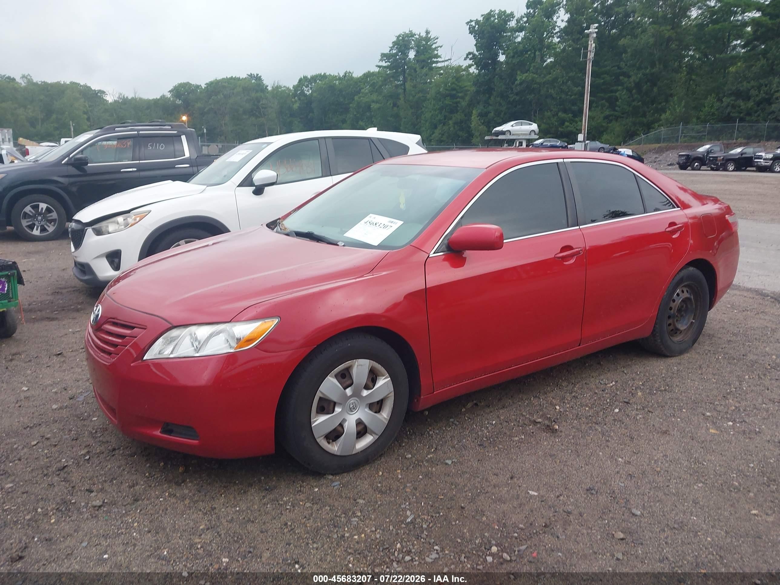 2007 Toyota Camry Le Red vin: 4T1BE46KX7U179544