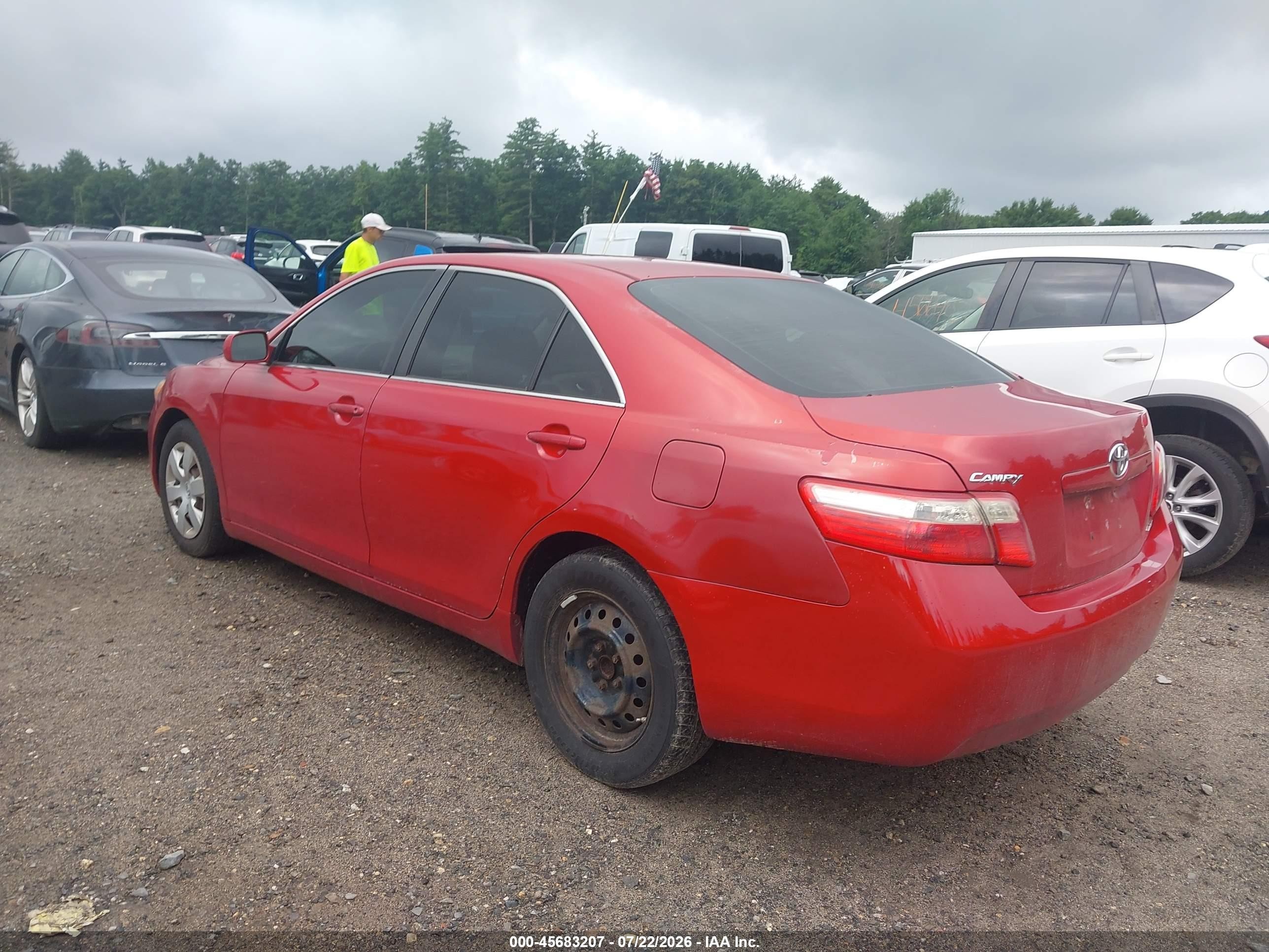 2007 Toyota Camry Le Red vin: 4T1BE46KX7U179544