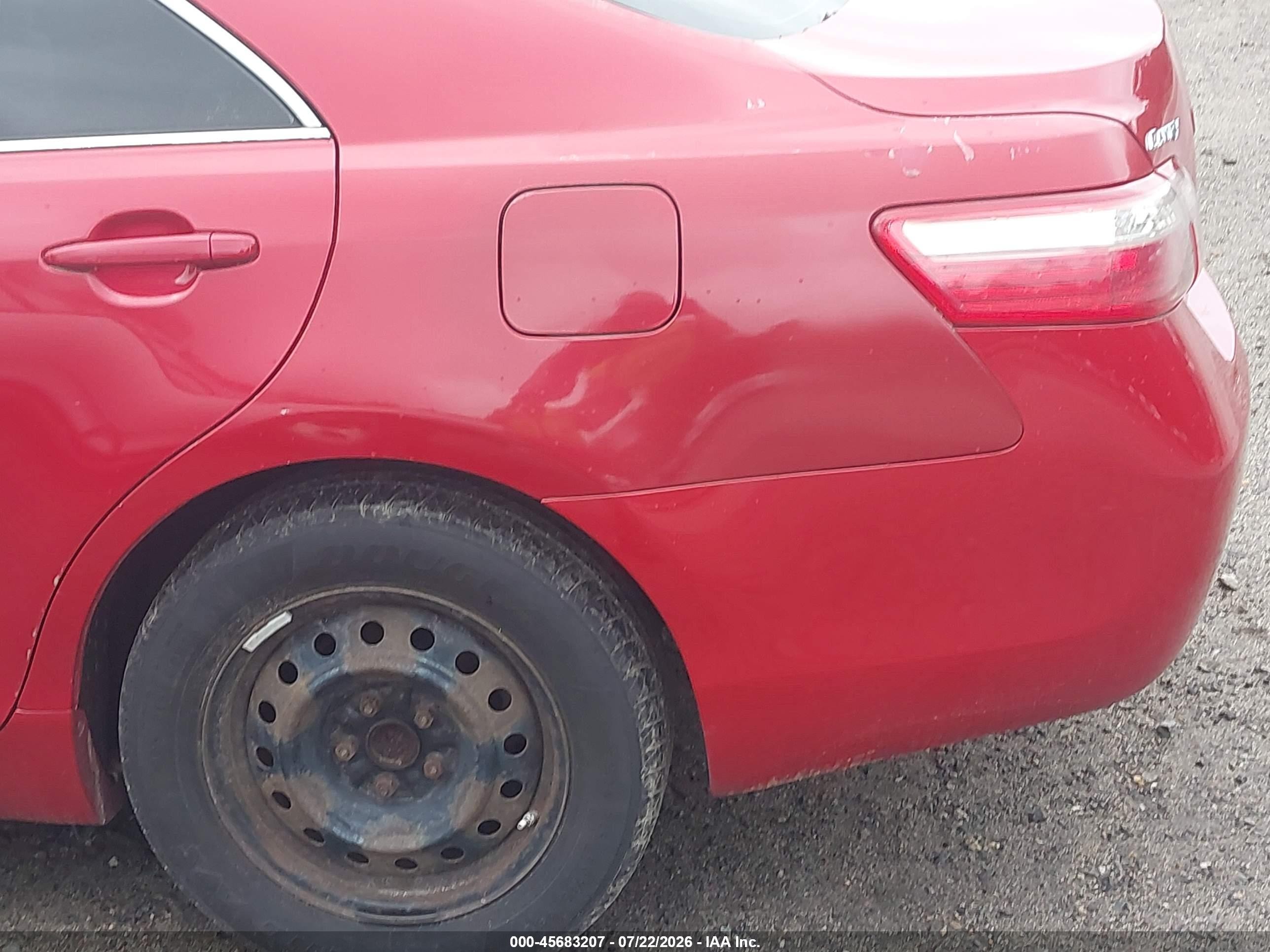 2007 Toyota Camry Le Red vin: 4T1BE46KX7U179544