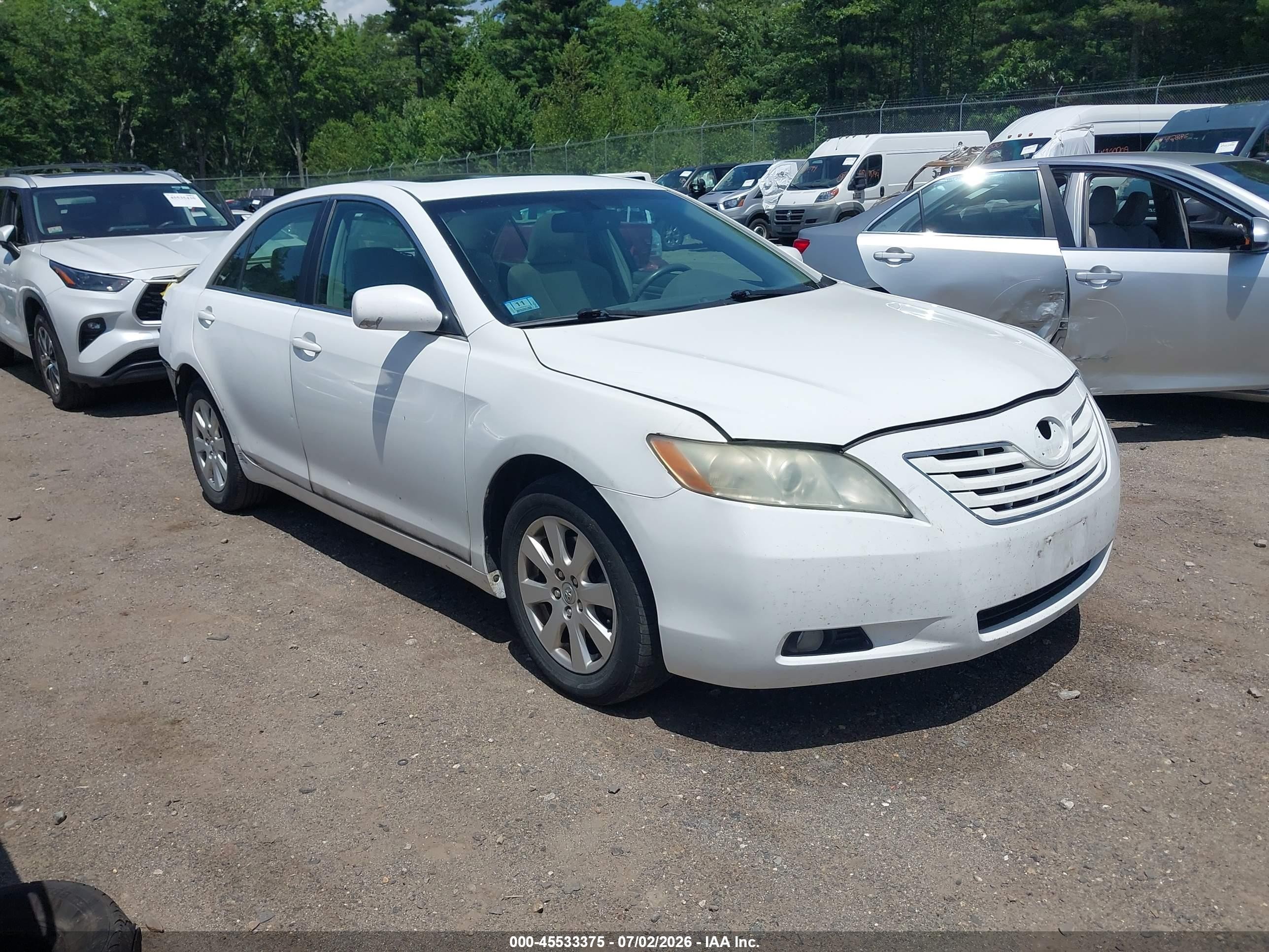 2007 Toyota Camry Xle White vin: 4T1BE46KX7U563369