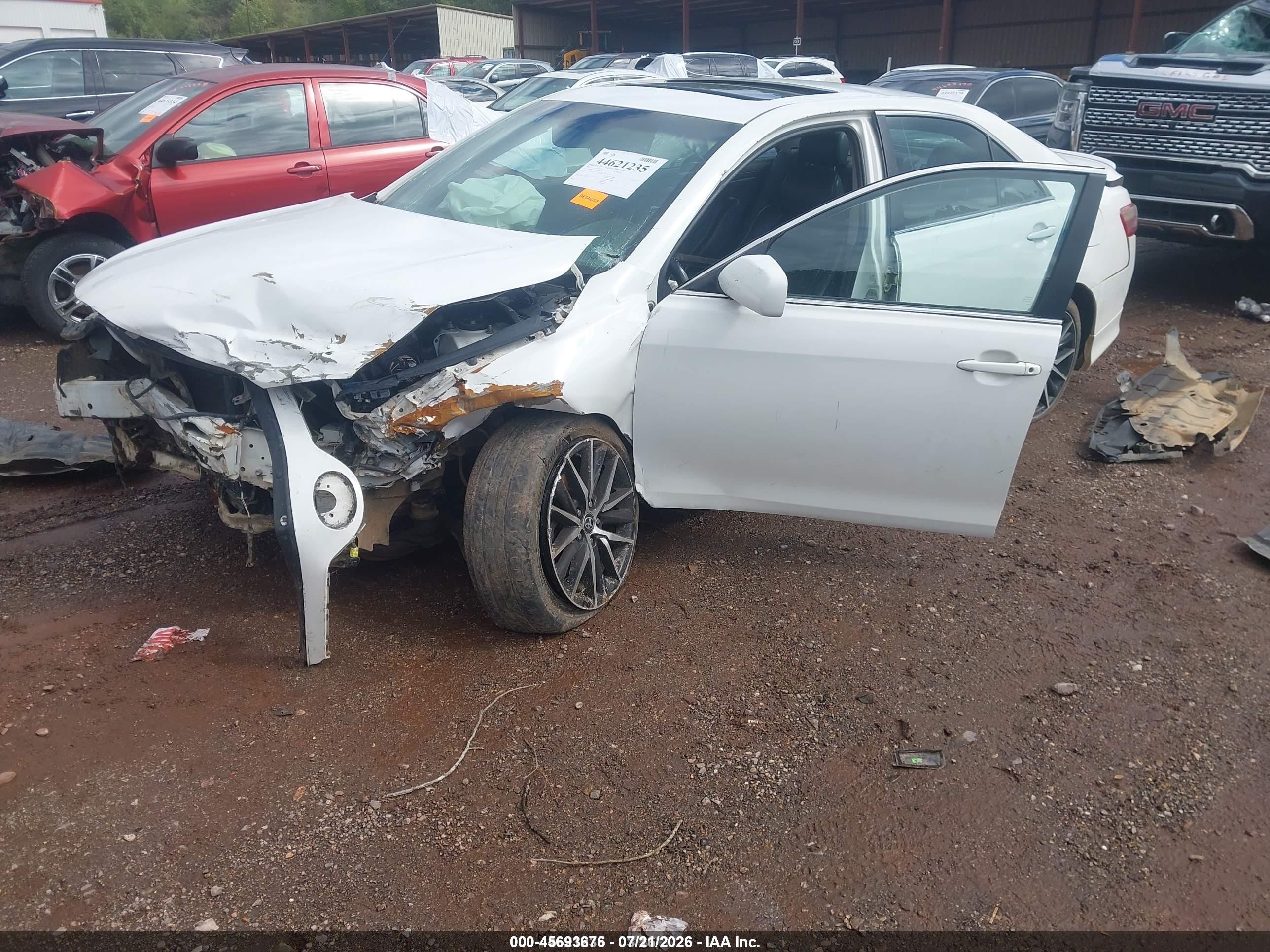 2007 Toyota Camry Se White vin: 4T1BE46KX7U564392