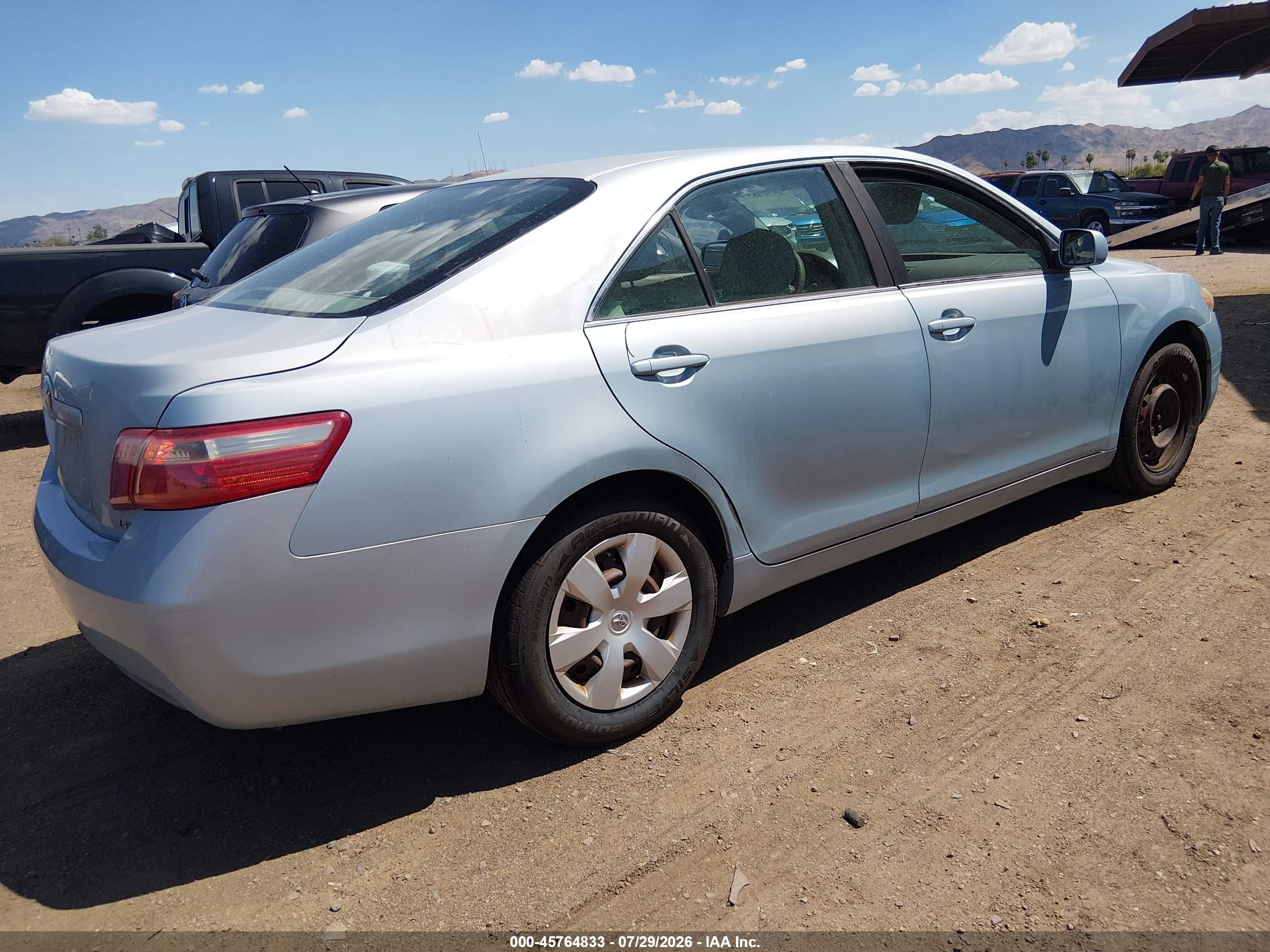 2007 Toyota Camry Le Light Blue vin: 4T1BE46KX7U628785