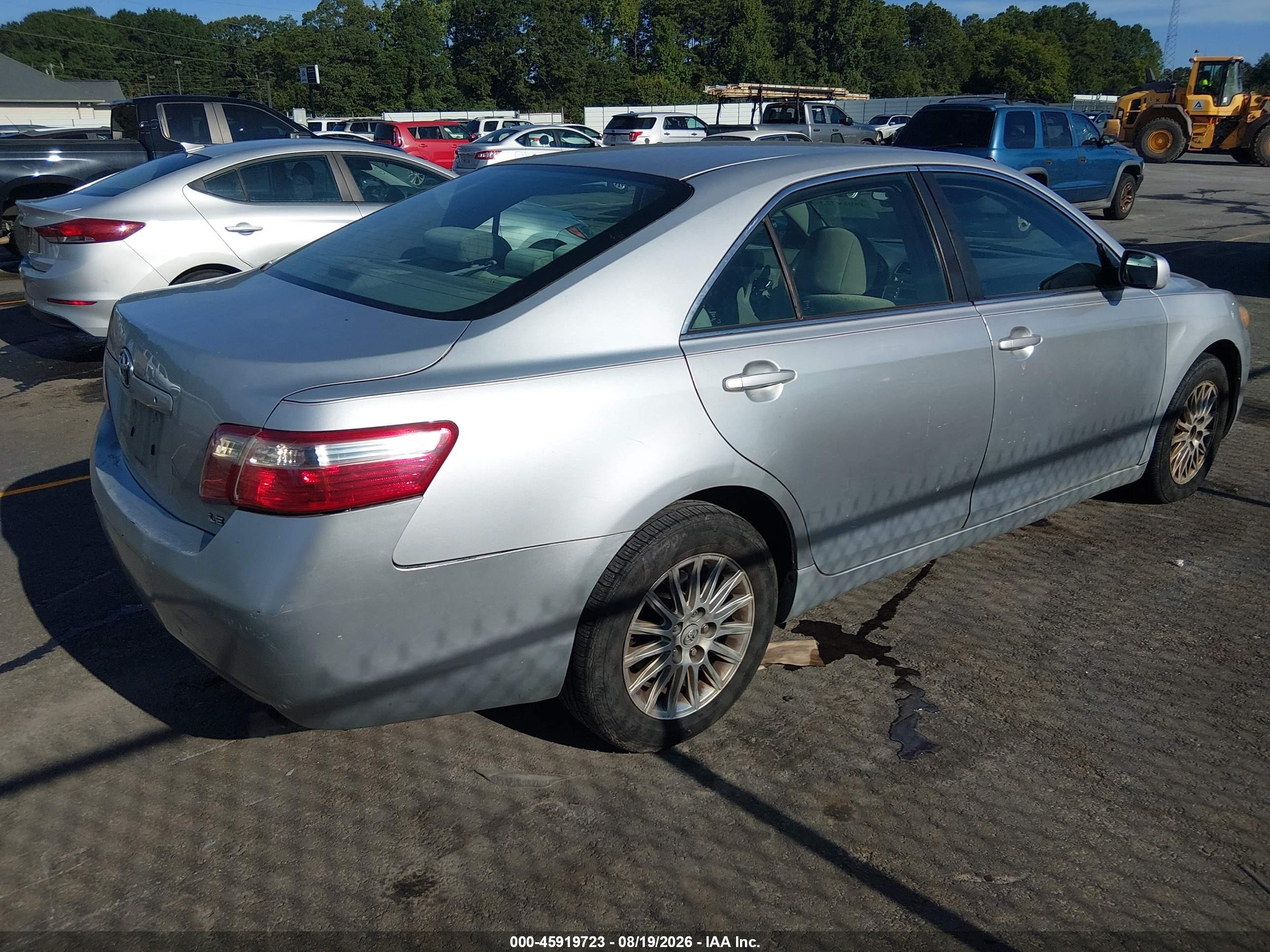 2007 Toyota Camry Le Silver vin: 4T1BE46KX7U634540