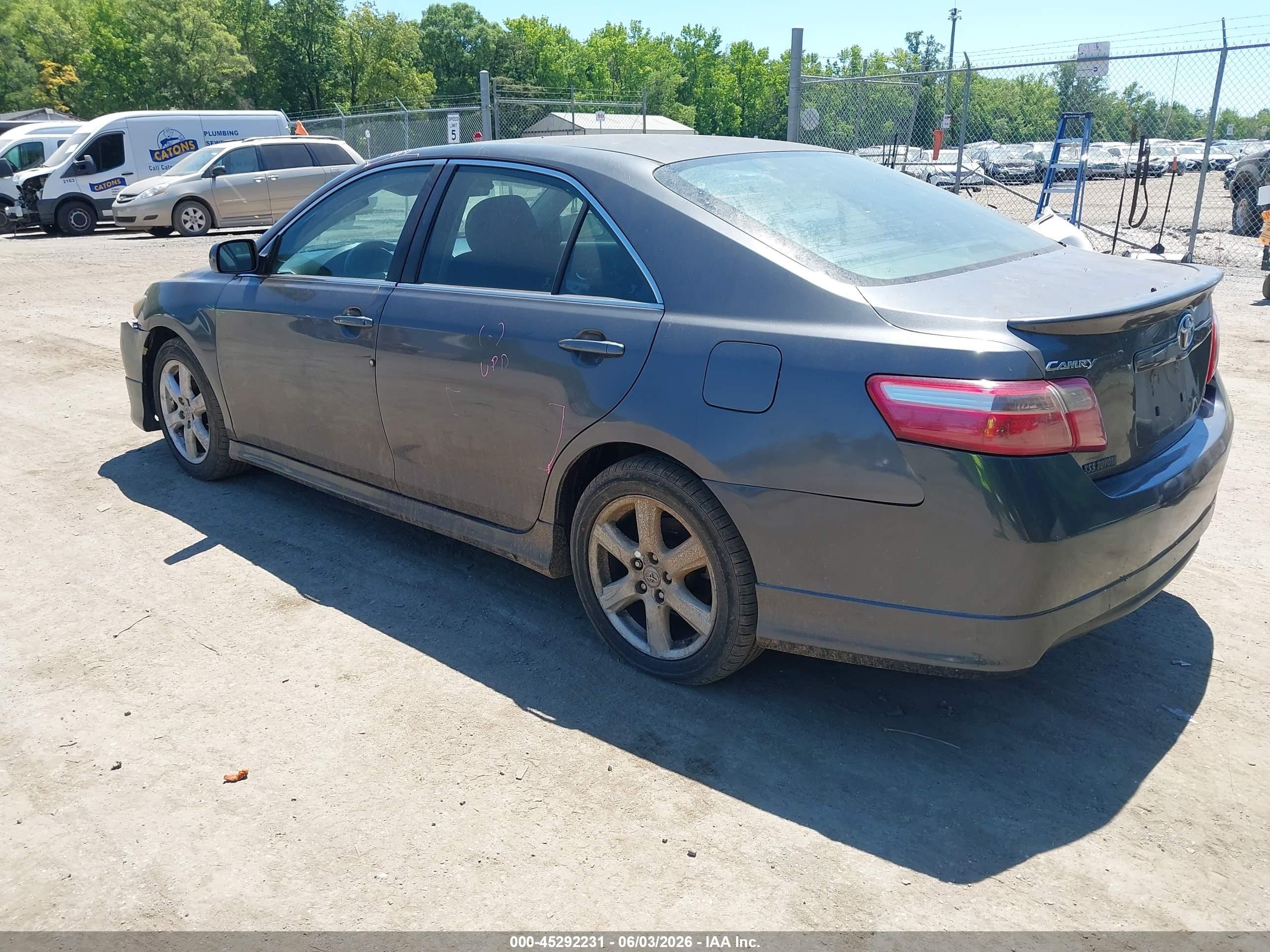 2007 Toyota Camry Se Gray vin: 4T1BE46KX7U639690