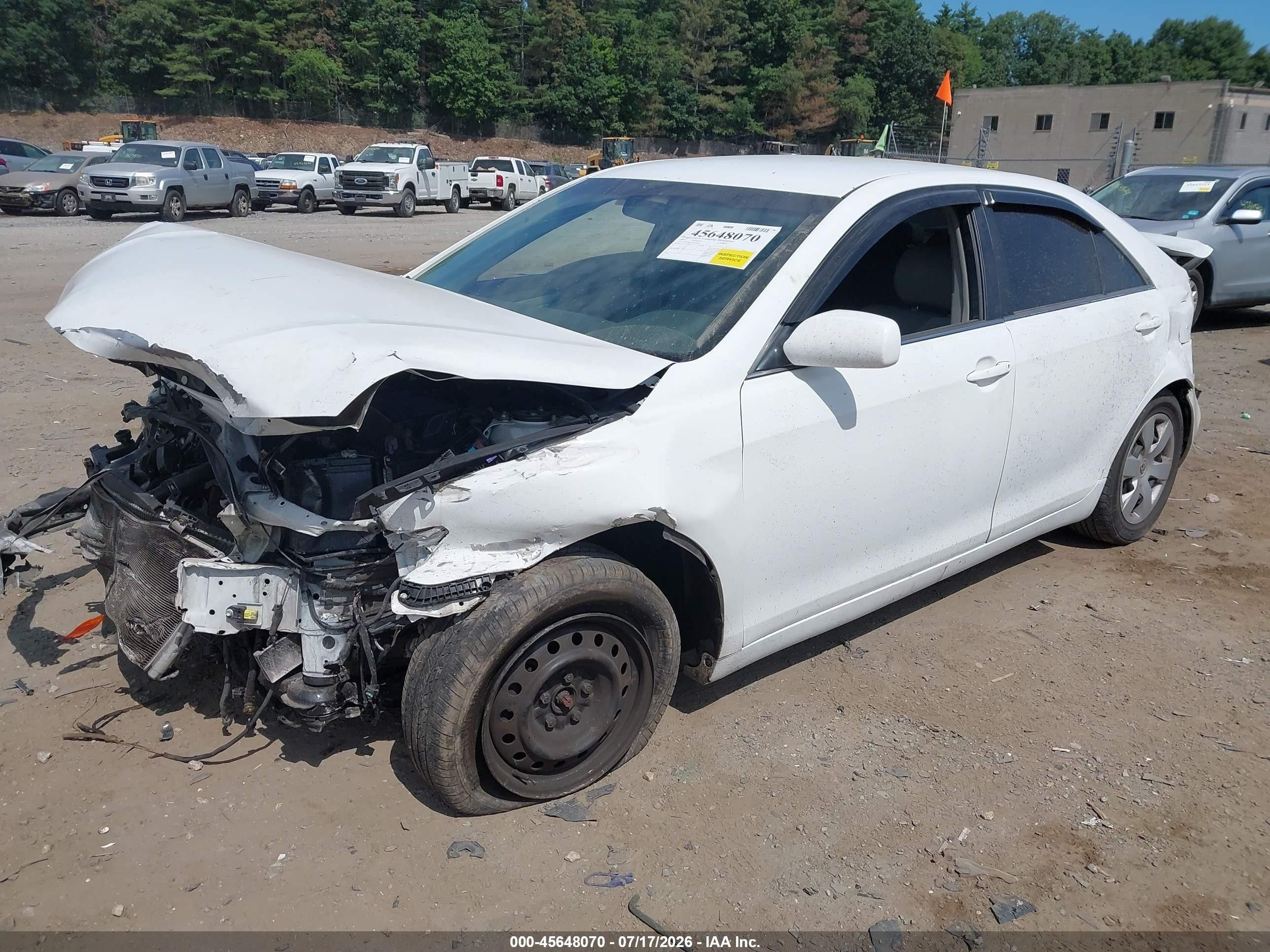 2007 Toyota Camry Le White vin: 4T1BE46KX7U694656