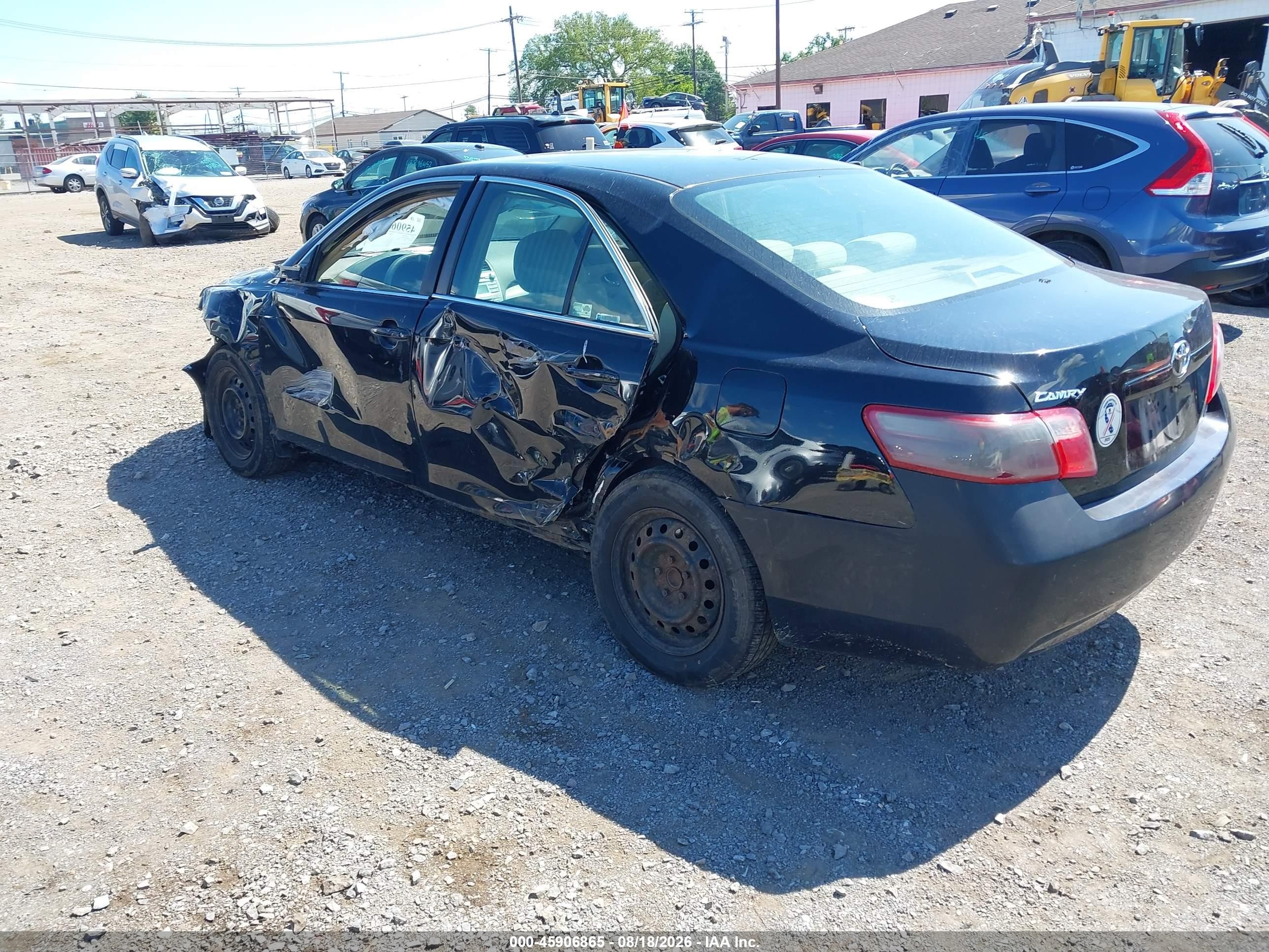 2008 Toyota Camry Le Black vin: 4T1BE46KX8U202094