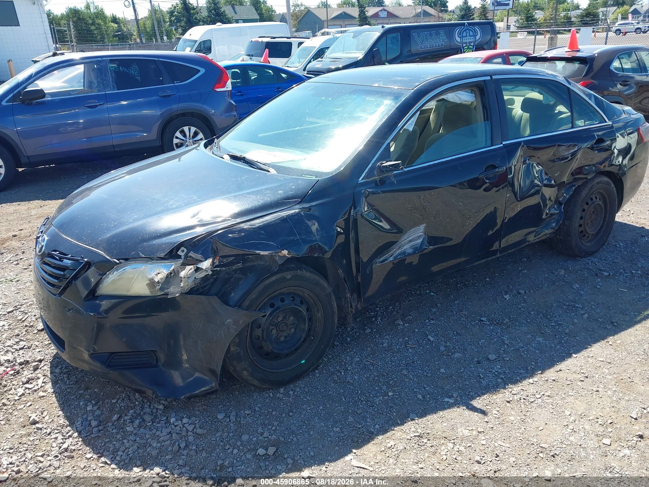 2008 Toyota Camry Le Black vin: 4T1BE46KX8U202094