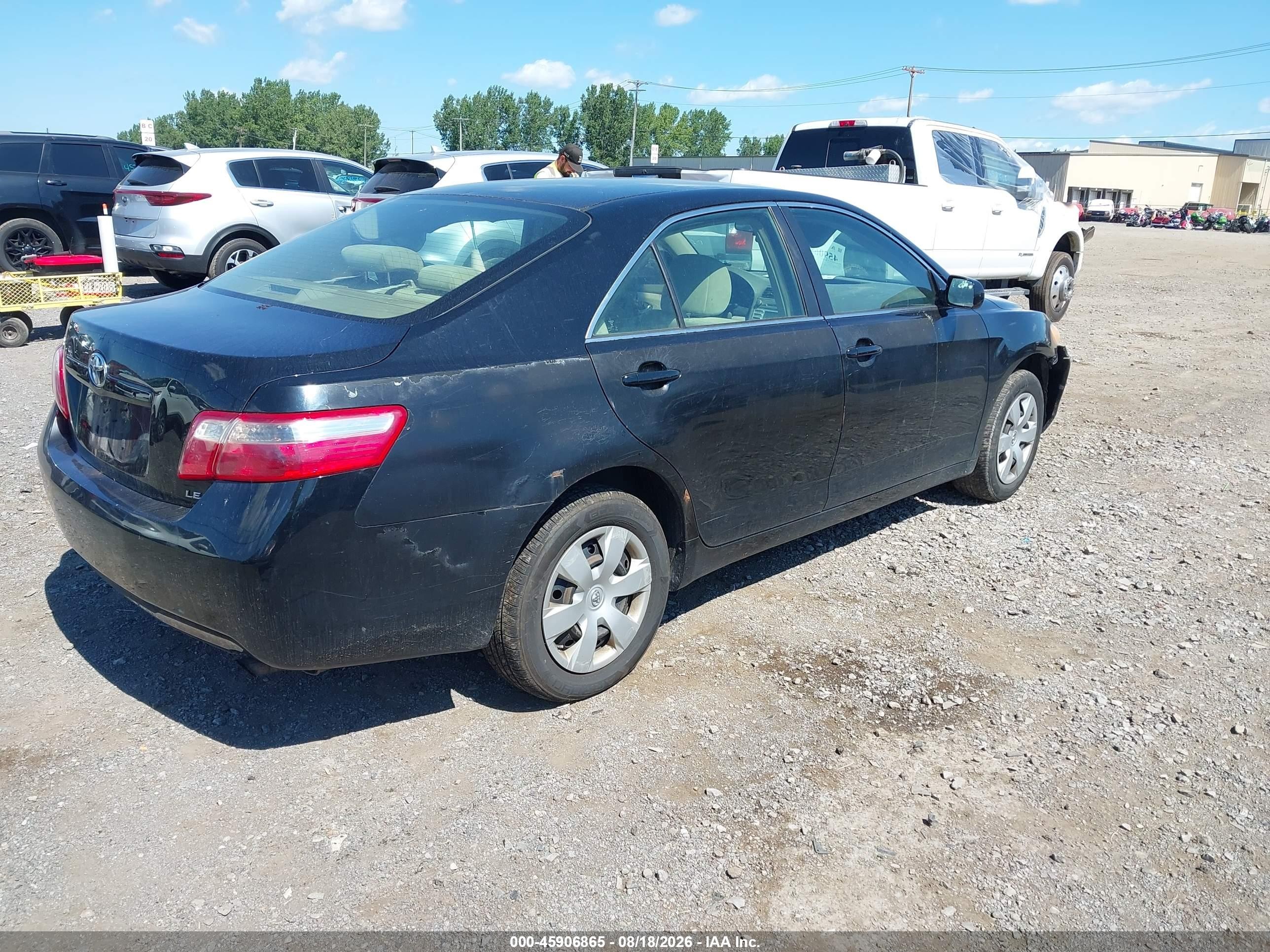 2008 Toyota Camry Le Black vin: 4T1BE46KX8U202094