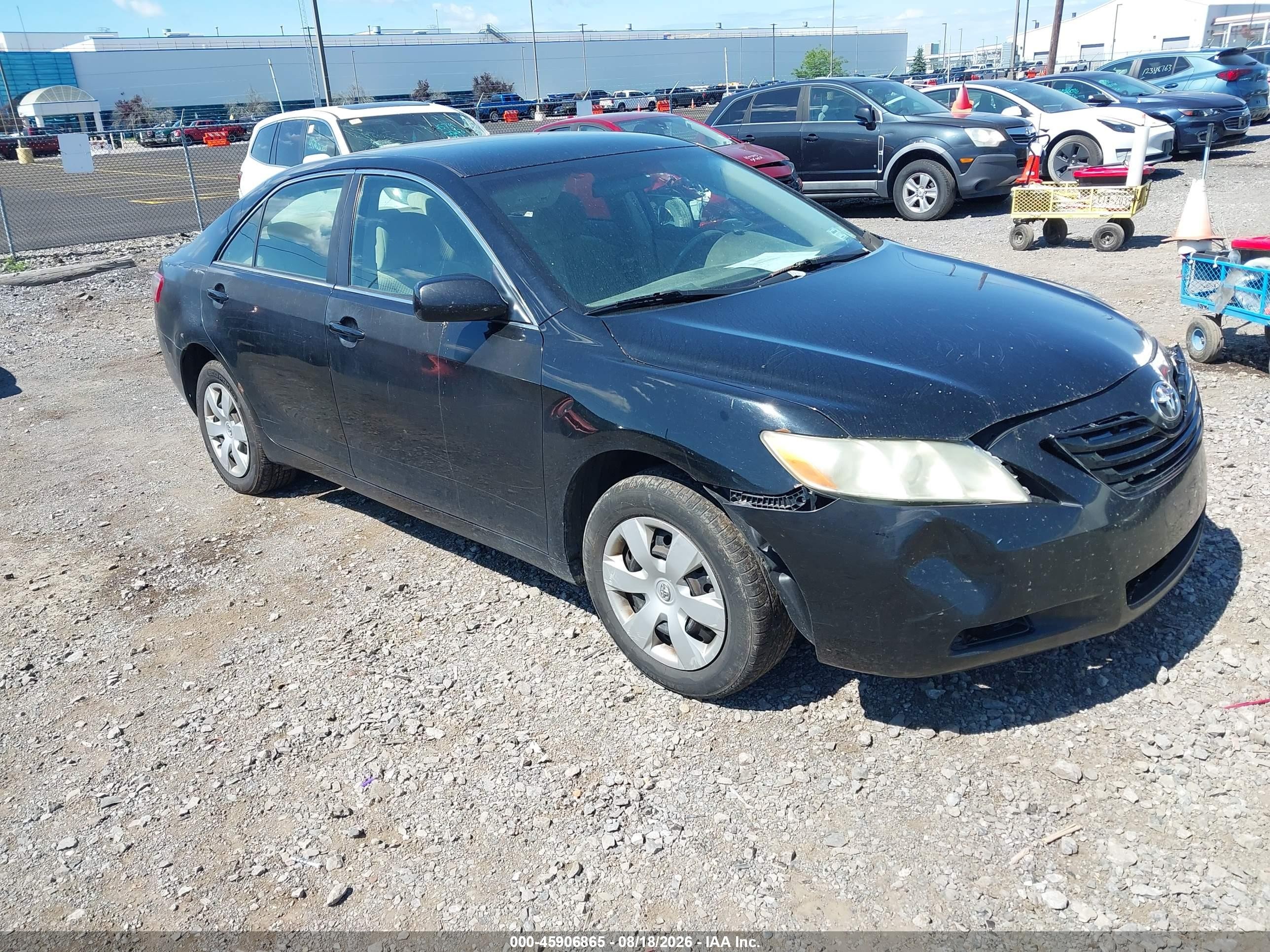 2008 Toyota Camry Le Black vin: 4T1BE46KX8U202094