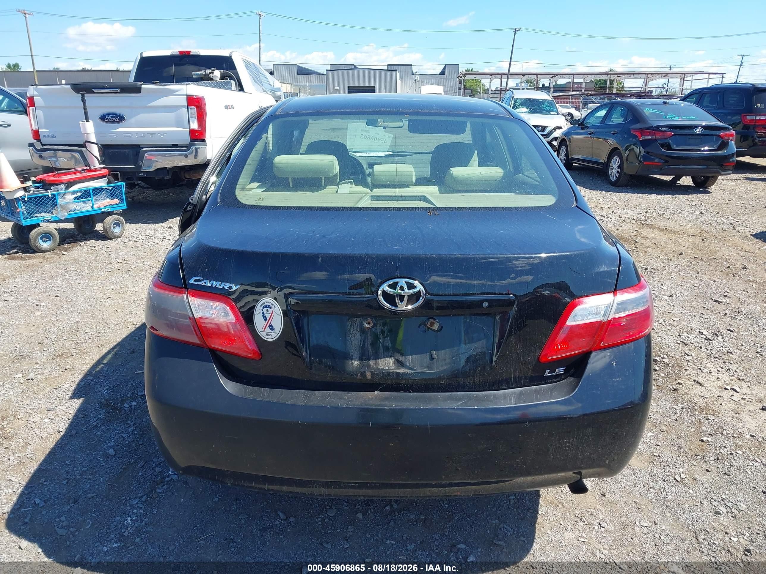 2008 Toyota Camry Le Black vin: 4T1BE46KX8U202094