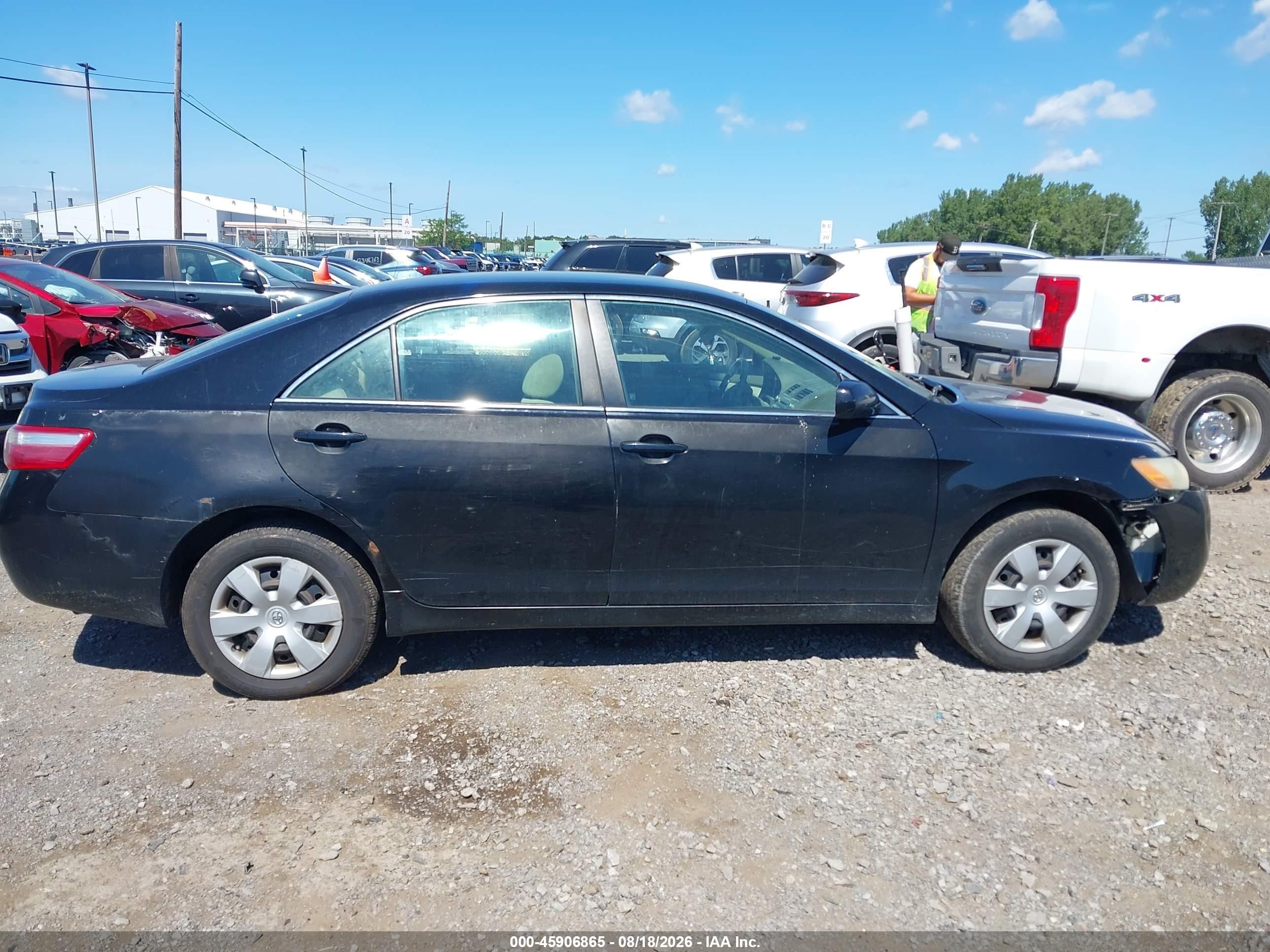2008 Toyota Camry Le Black vin: 4T1BE46KX8U202094