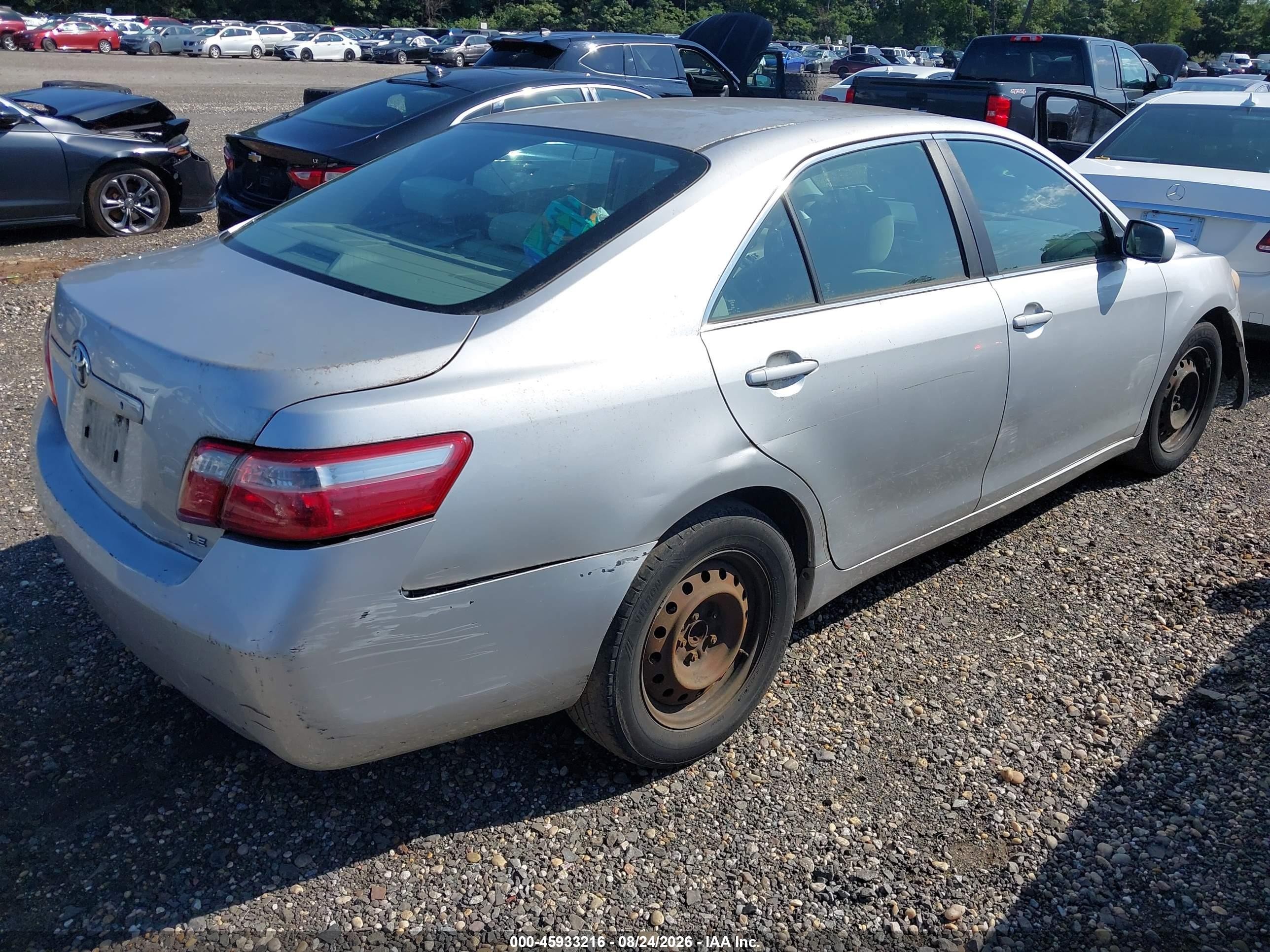 2008 Toyota Camry Le Silver vin: 4T1BE46KX8U229716