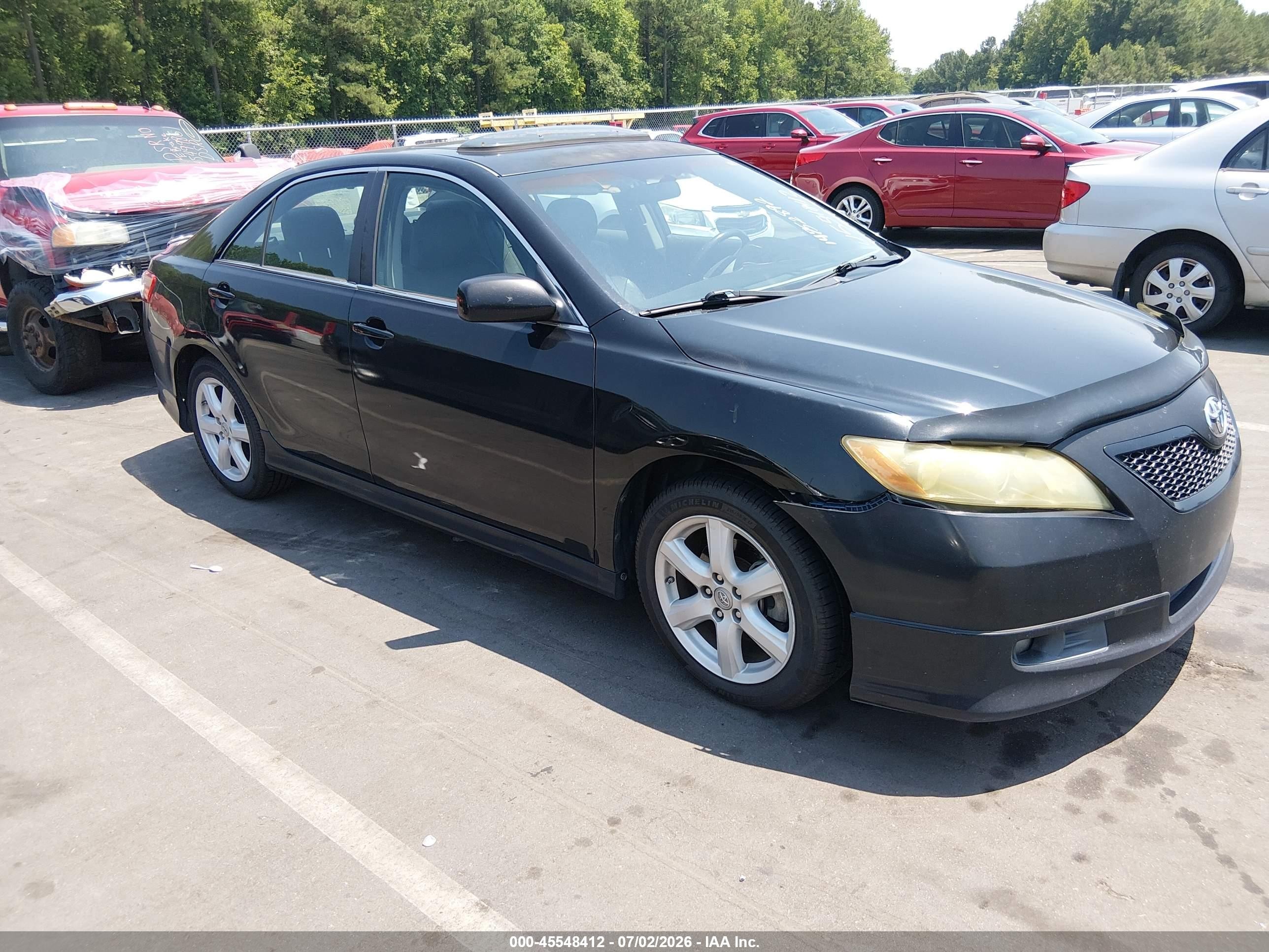 2008 Toyota Camry Se Black vin: 4T1BE46KX8U235242