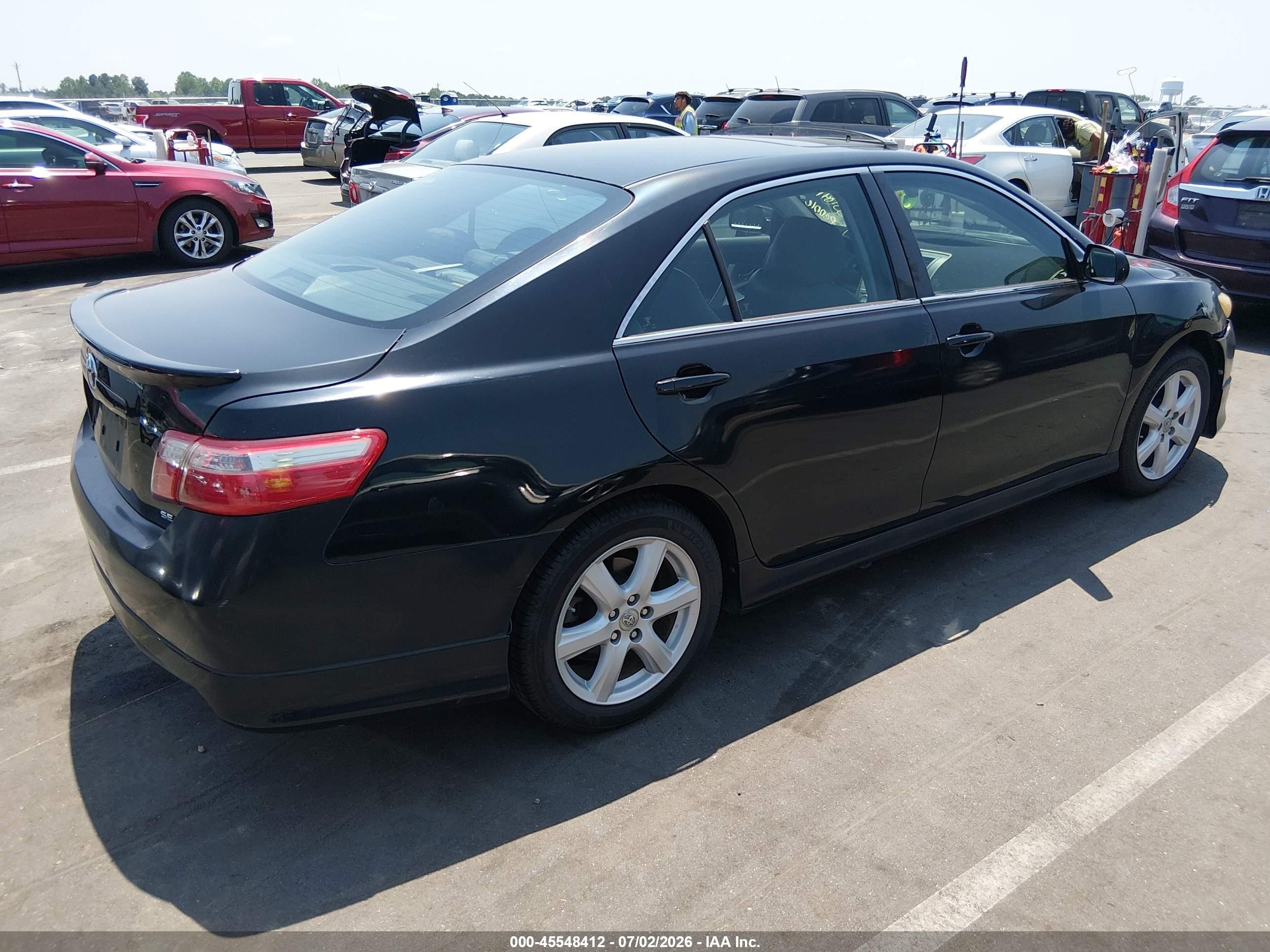 2008 Toyota Camry Se Black vin: 4T1BE46KX8U235242