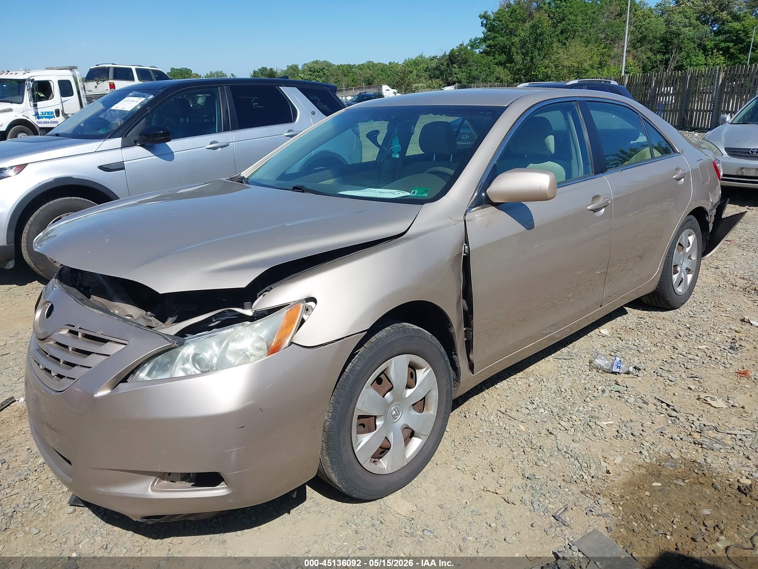 2008 Toyota Camry Le Бежевый vin: 4T1BE46KX8U245527