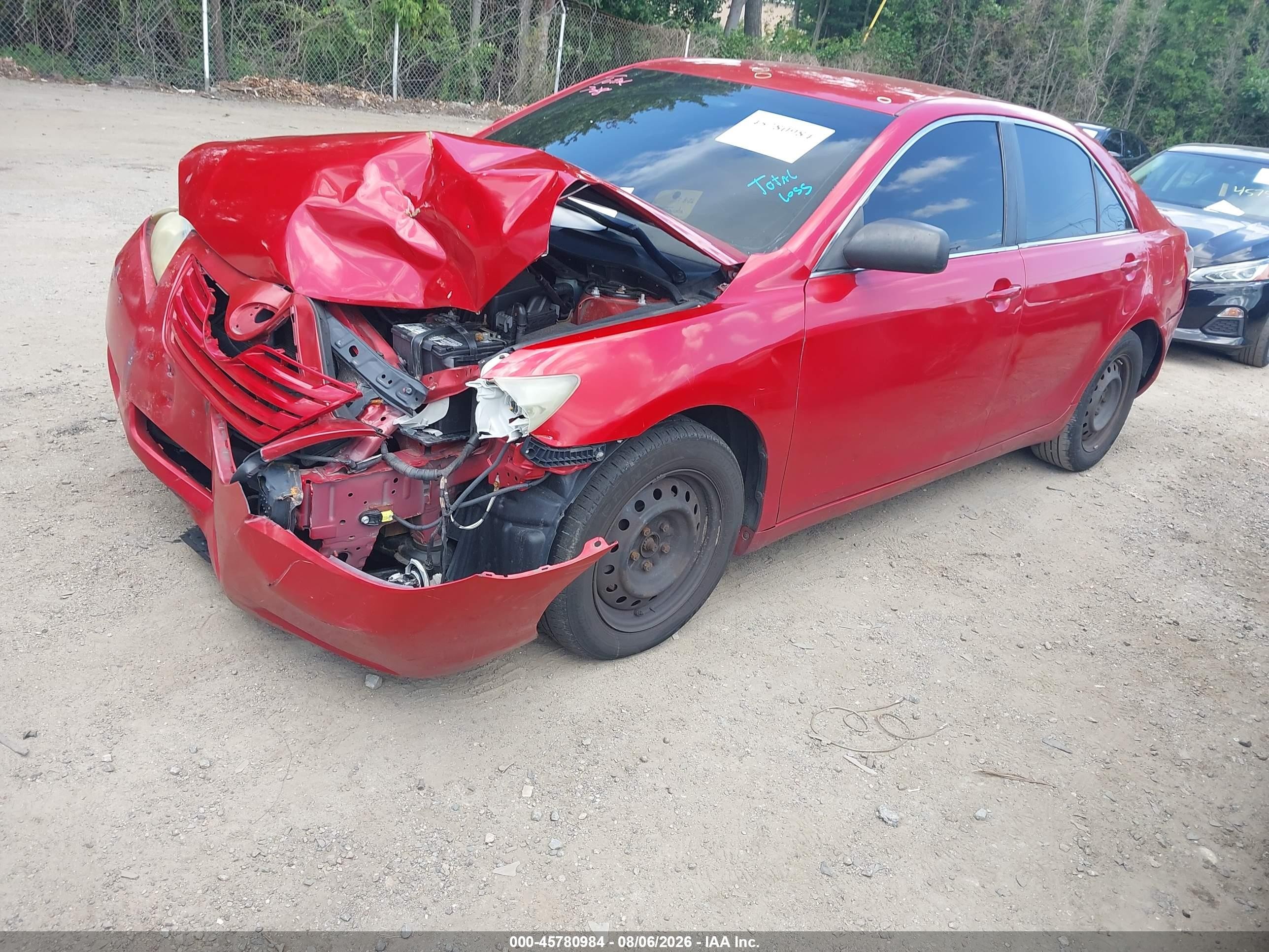 2008 Toyota Camry Le Red vin: 4T1BE46KX8U249044