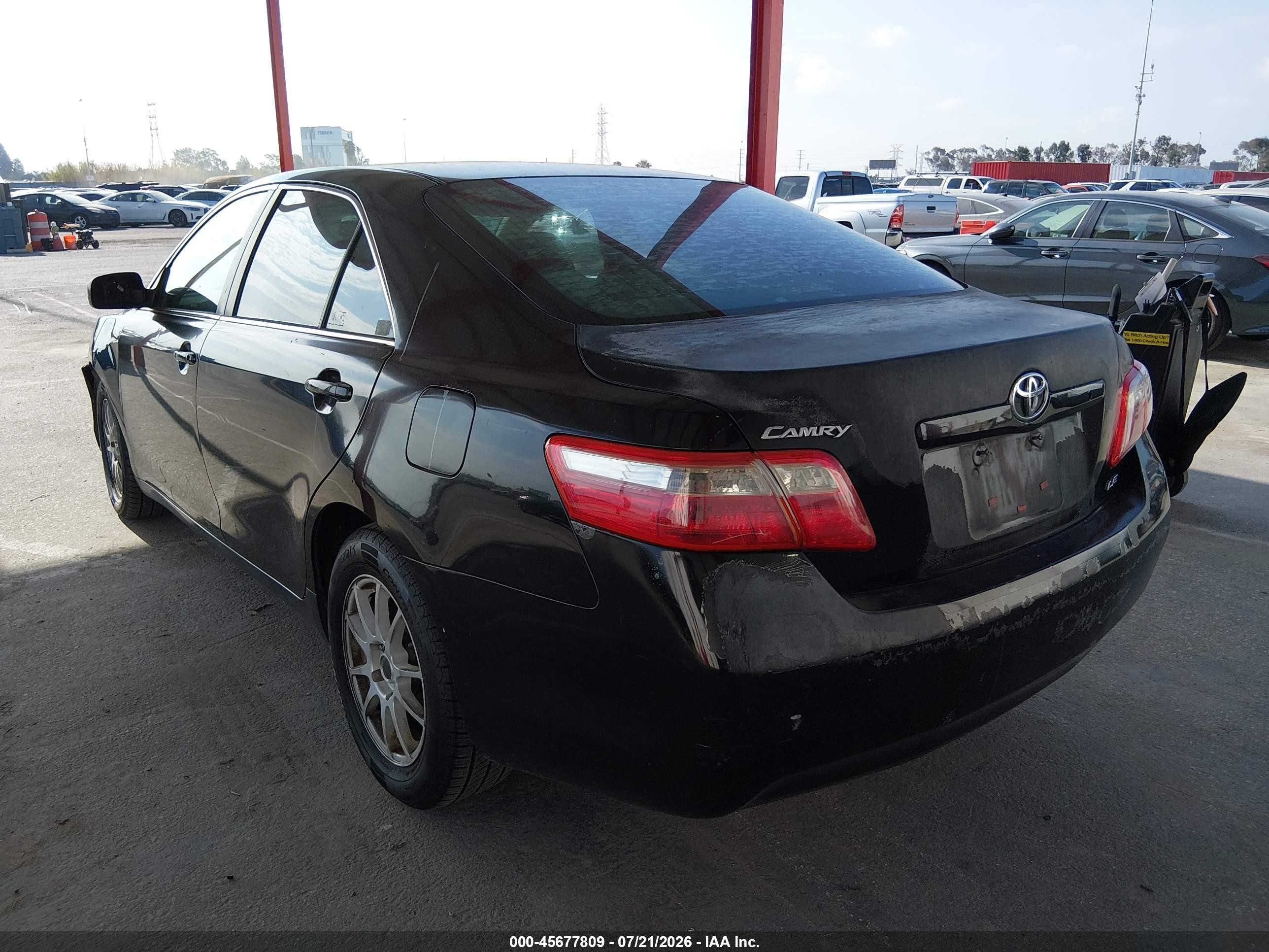 2008 Toyota Camry Le Black vin: 4T1BE46KX8U250730