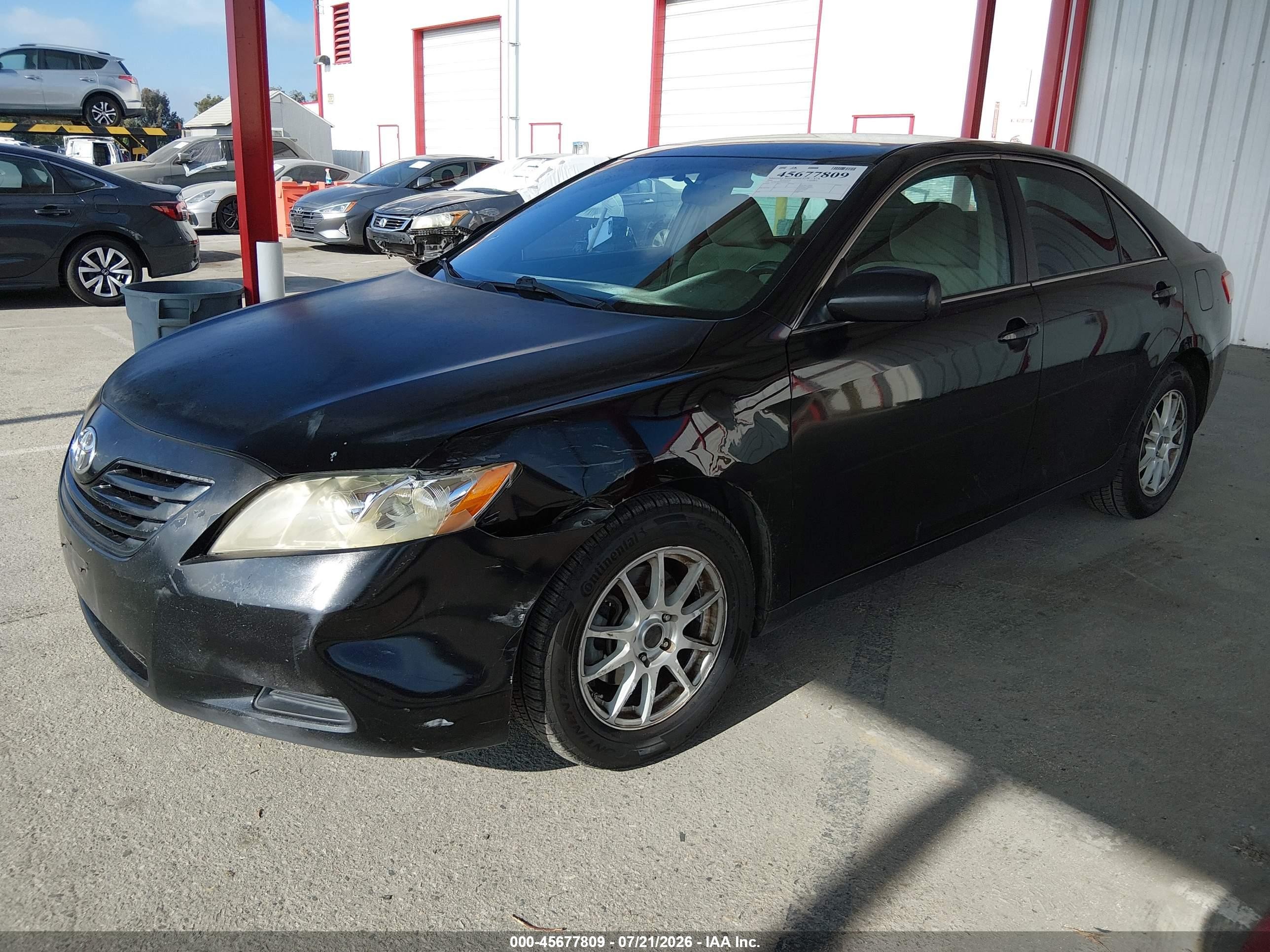 2008 Toyota Camry Le Black vin: 4T1BE46KX8U250730