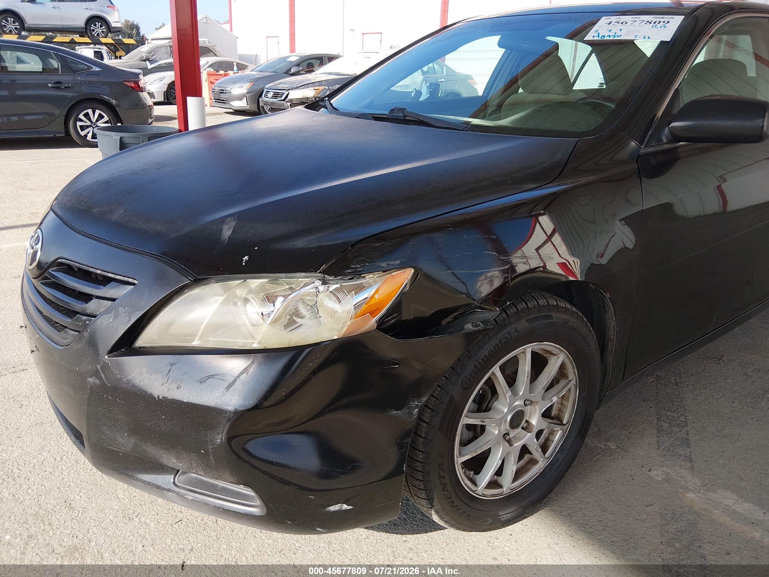 2008 Toyota Camry Le Black vin: 4T1BE46KX8U250730