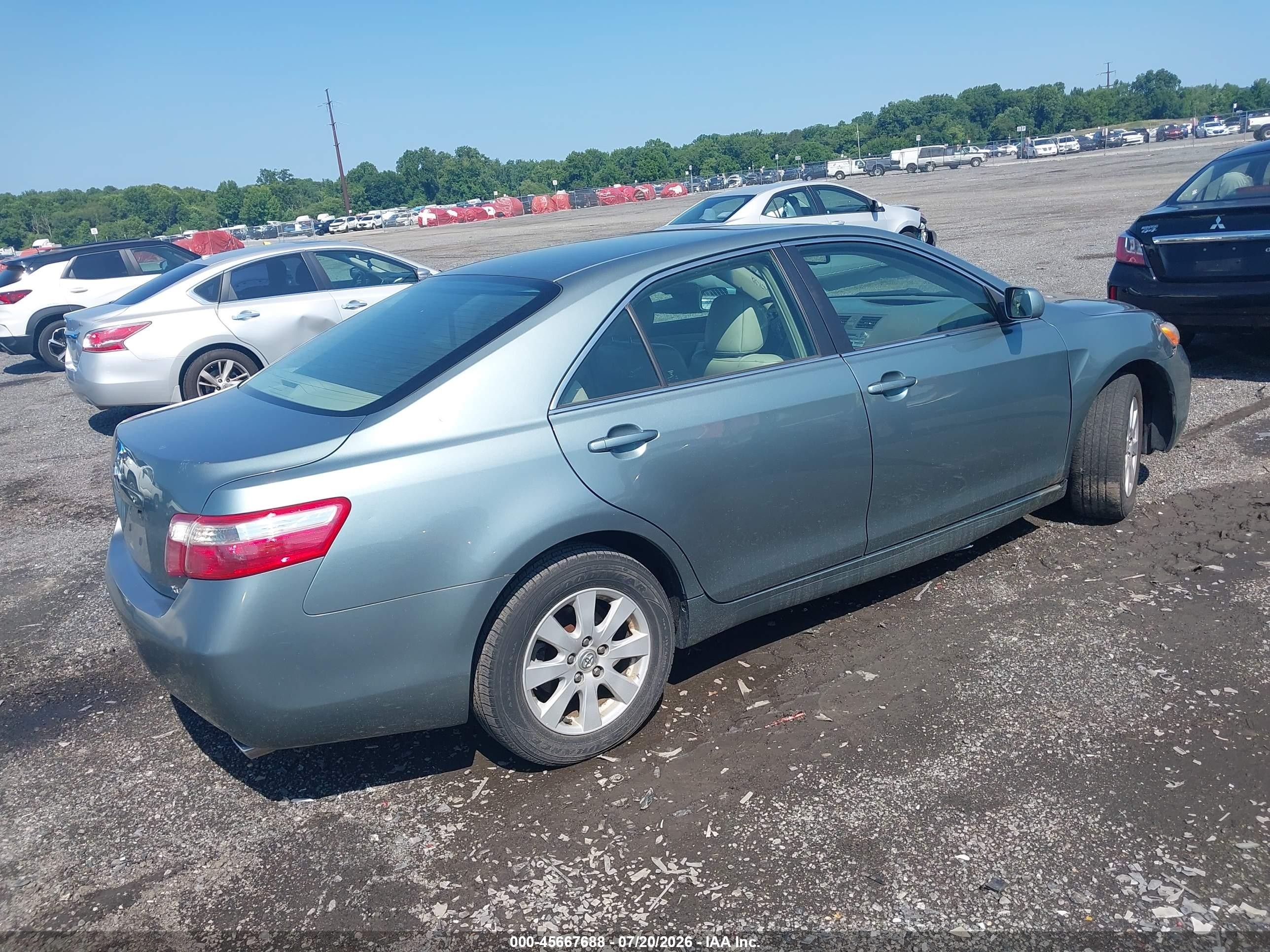 2008 Toyota Camry Xle Teal vin: 4T1BE46KX8U735305