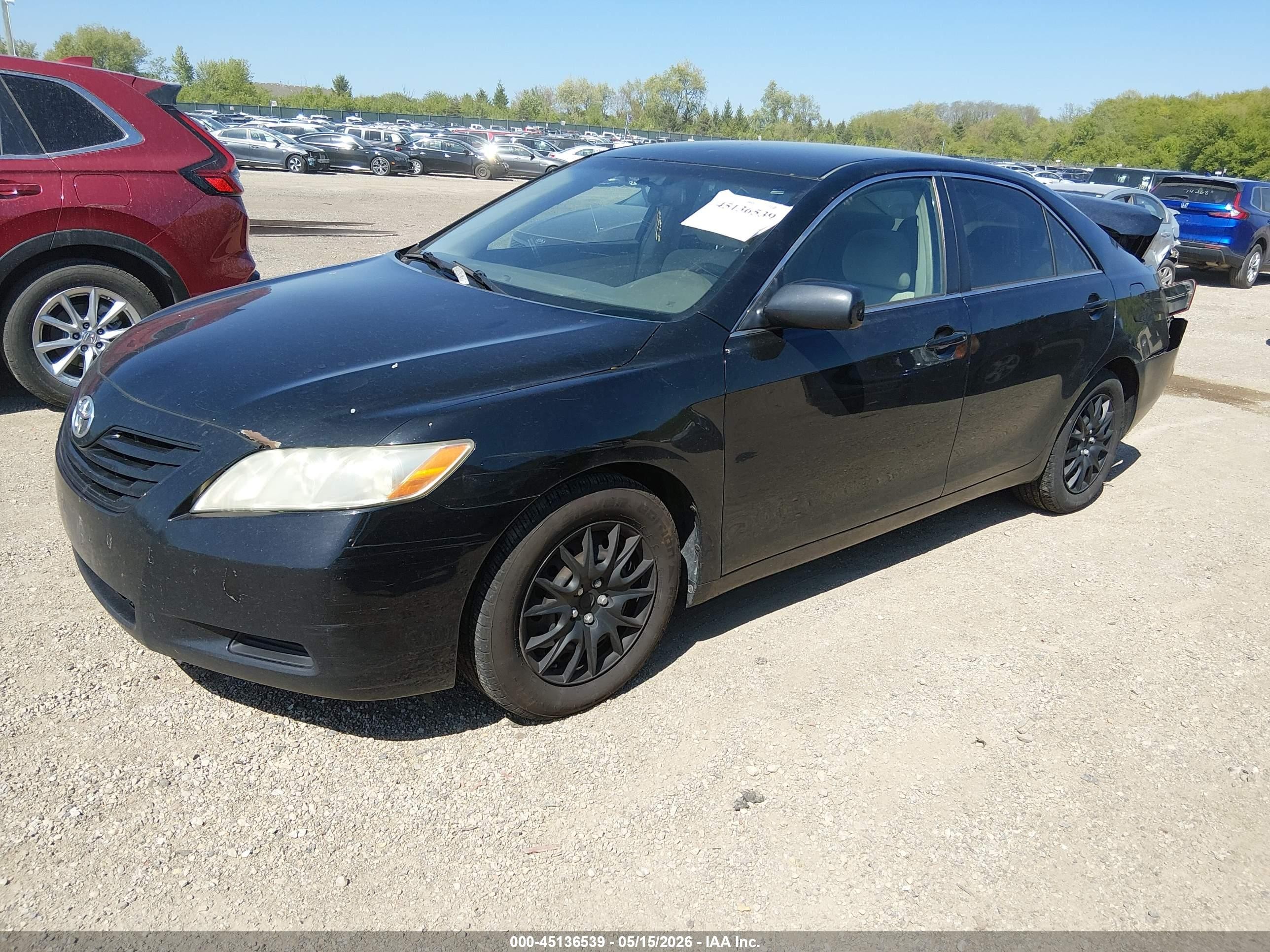 2008 Toyota Camry   Black vin: 4T1BE46KX8U735501