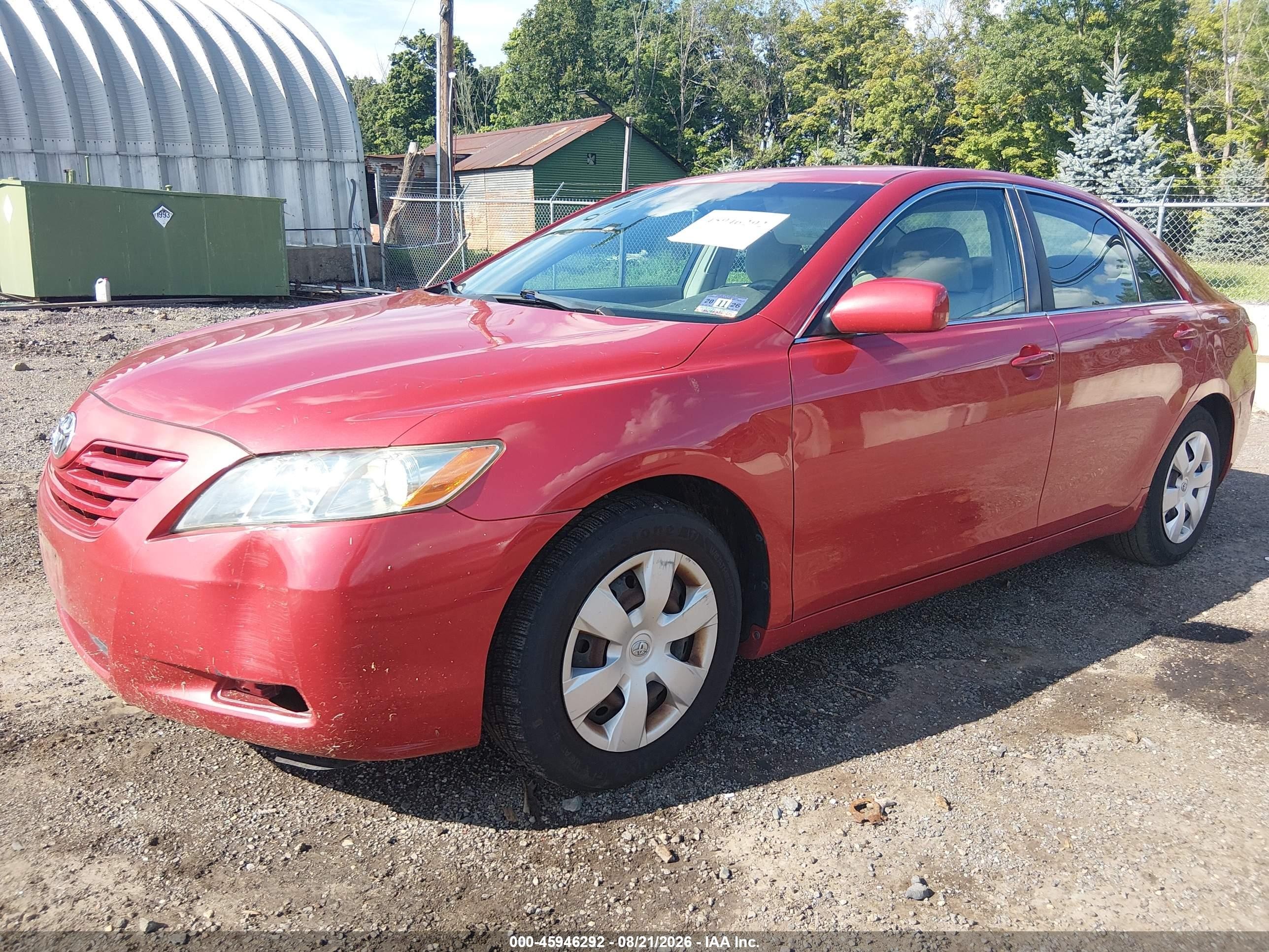 2009 Toyota Camry Le Красный vin: 4T1BE46KX9U398720