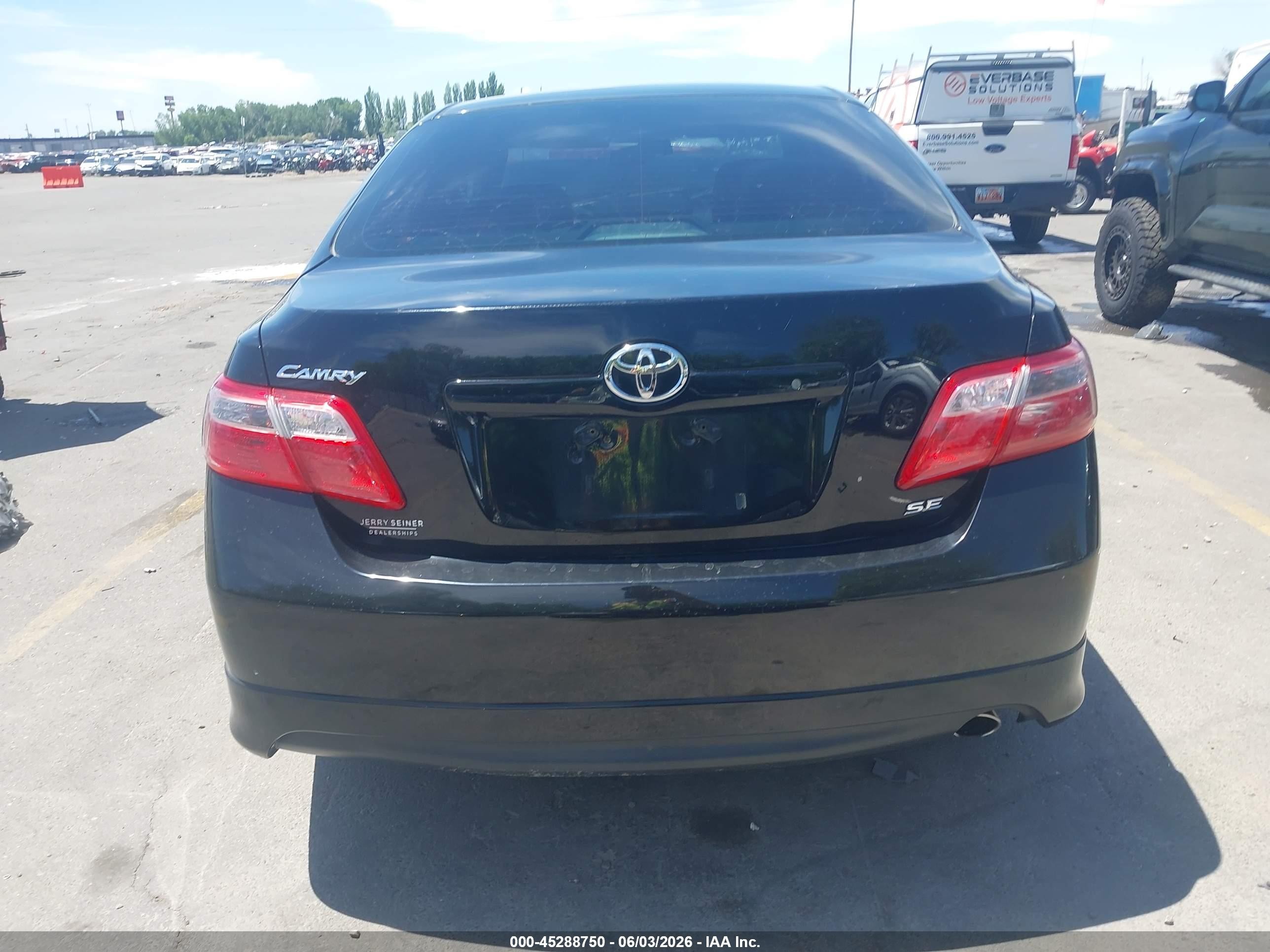 2009 Toyota Camry Se Black vin: 4T1BE46KX9U407142