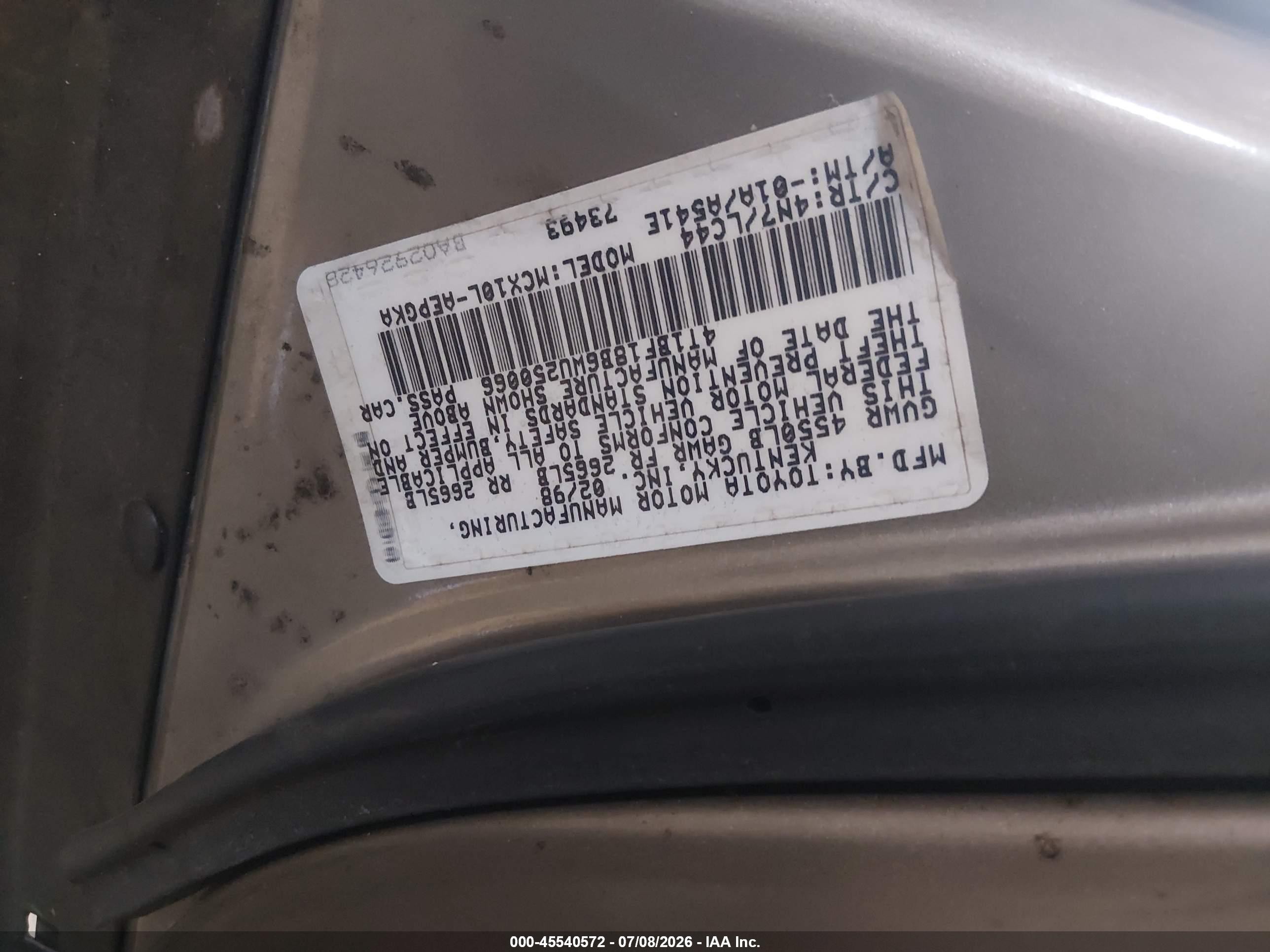 1998 Toyota Avalon Xls Brown vin: 4T1BF18B6WU250066