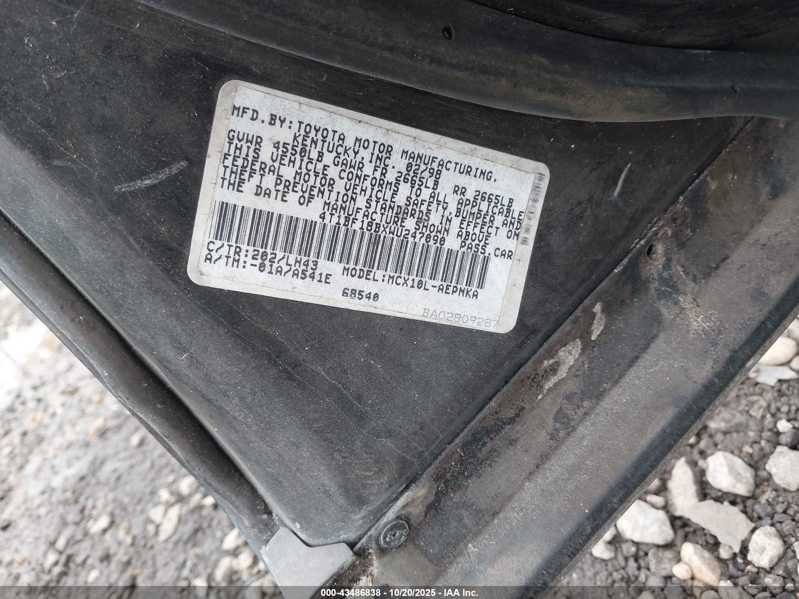 1998 Toyota Avalon Xl Black vin: 4T1BF18BXWU247090
