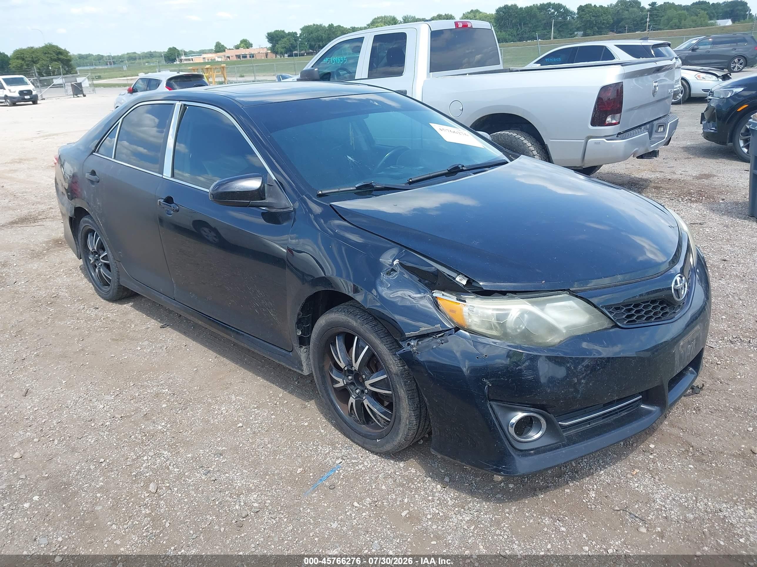 2012 Toyota Camry Se Black vin: 4T1BF1FK0CU014382