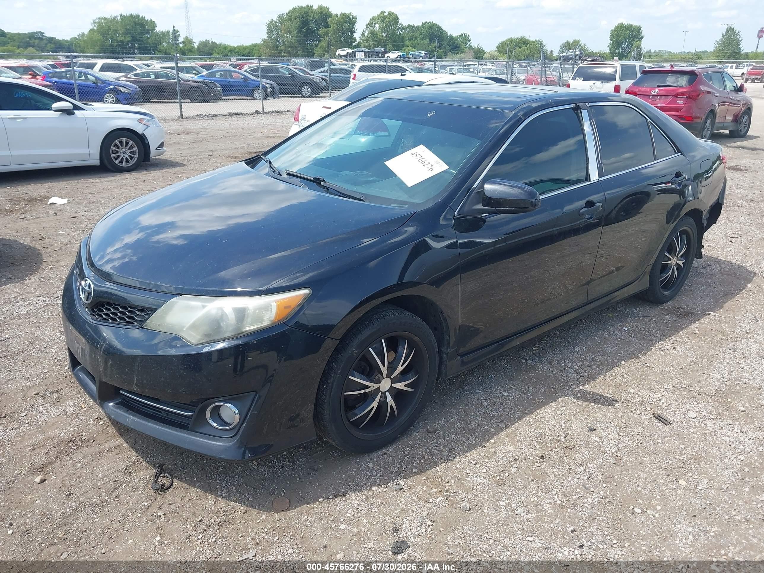 2012 Toyota Camry Se Black vin: 4T1BF1FK0CU014382