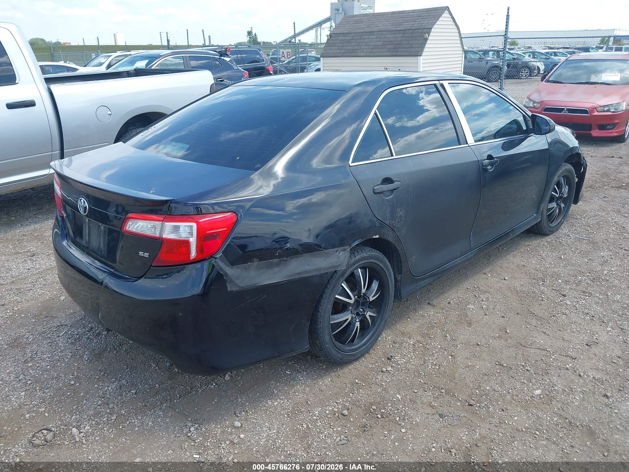 2012 Toyota Camry Se Black vin: 4T1BF1FK0CU014382