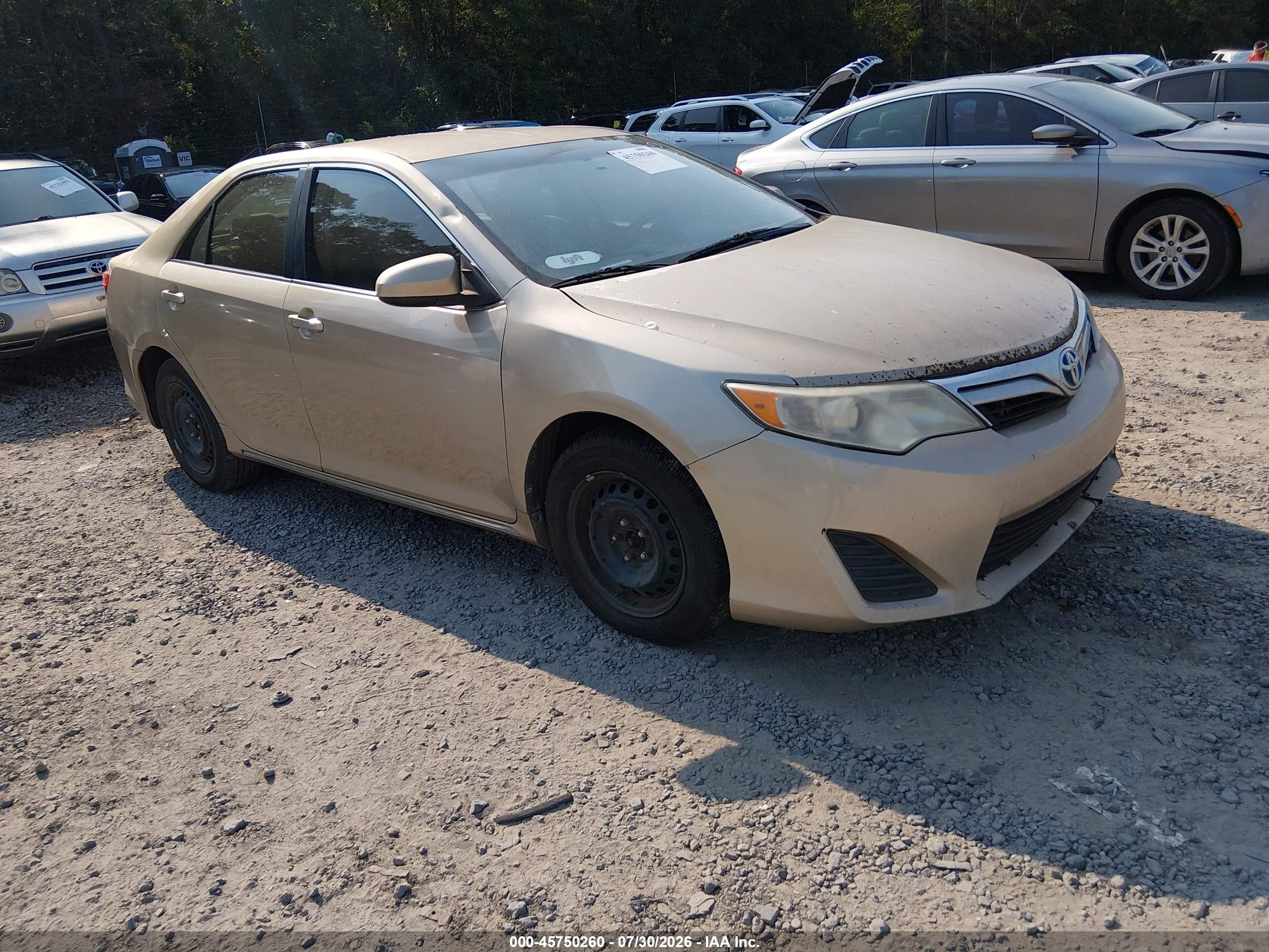 2012 Toyota Camry Le Beige vin: 4T1BF1FK0CU078664
