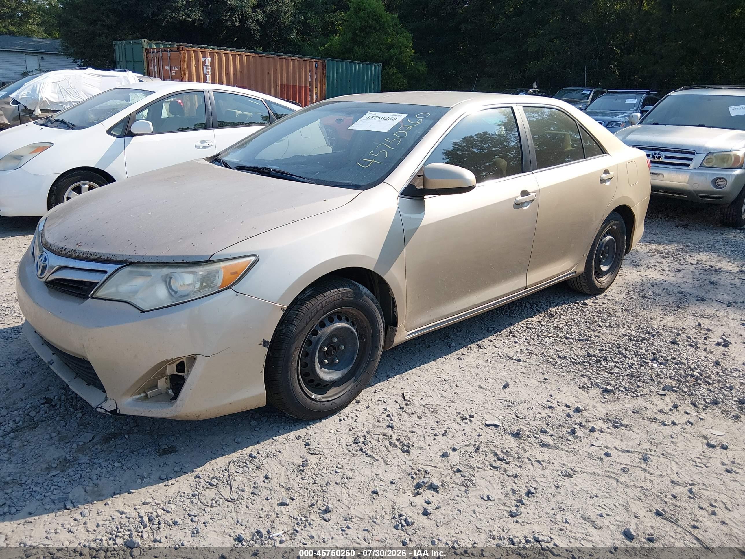 2012 Toyota Camry Le Beige vin: 4T1BF1FK0CU078664