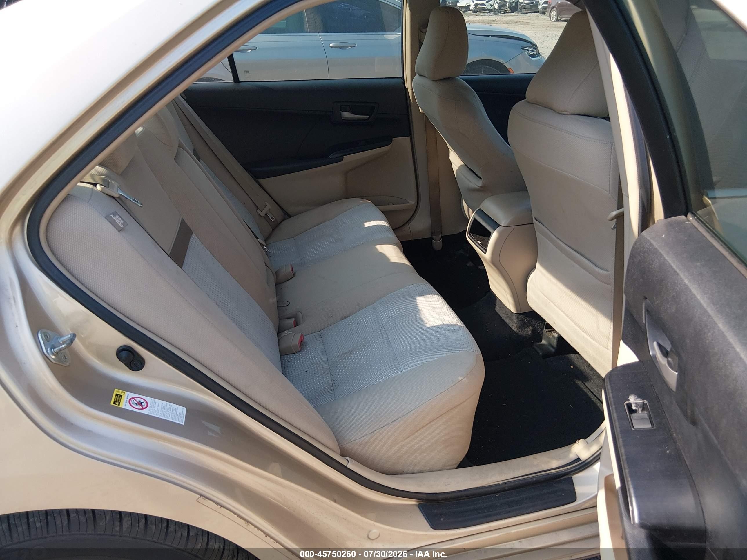2012 Toyota Camry Le Beige vin: 4T1BF1FK0CU078664